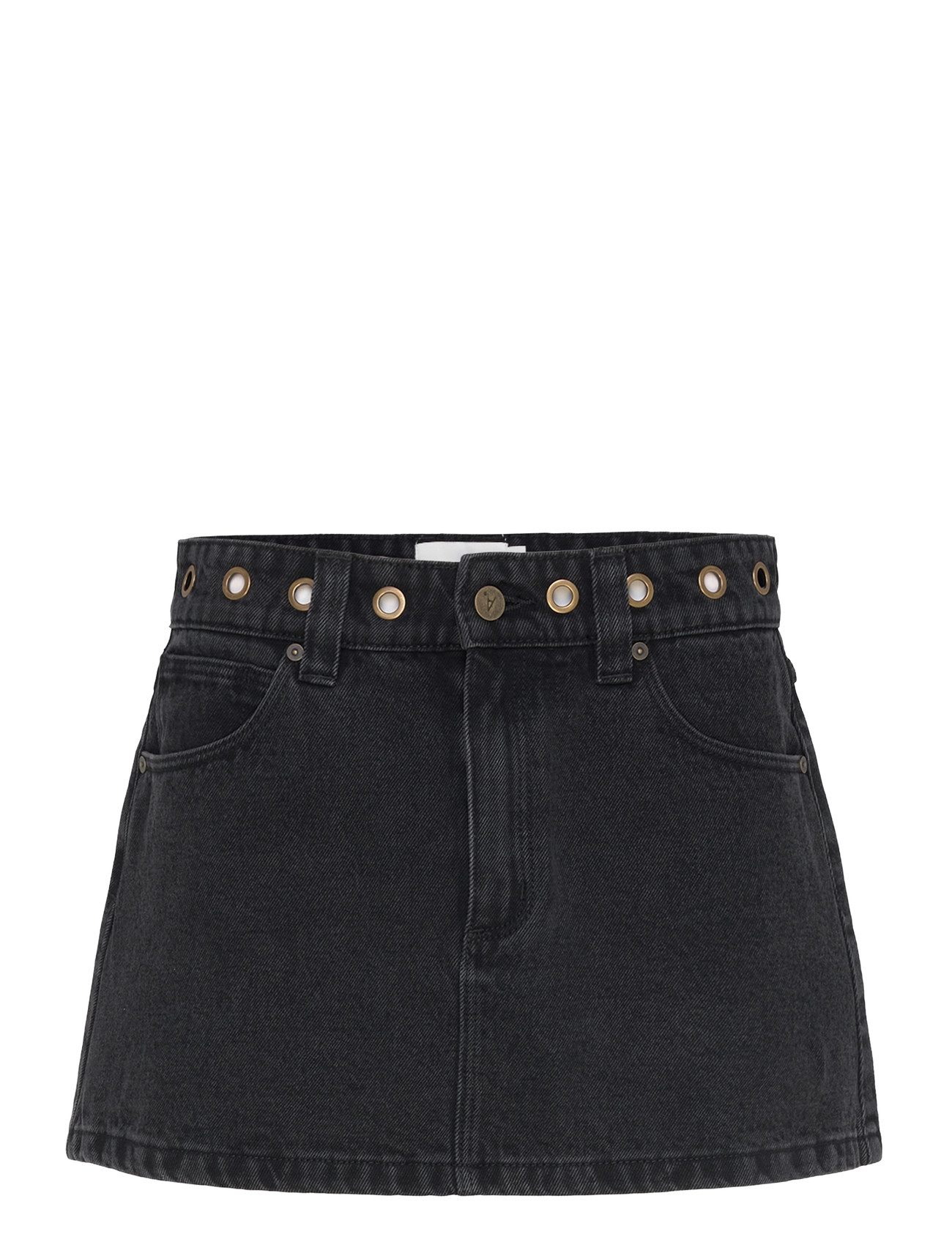 ABRAND 95 Mid Aline Skirt Brie Eyelet Brie - Black - 22