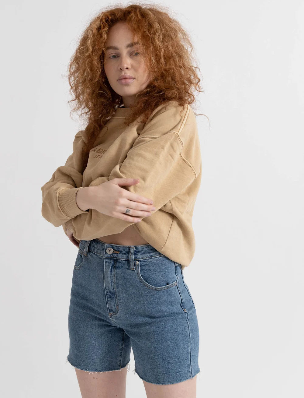 ABRAND - A CLAUDIA CUT OFF GEORGIA - jorts - blue - 0