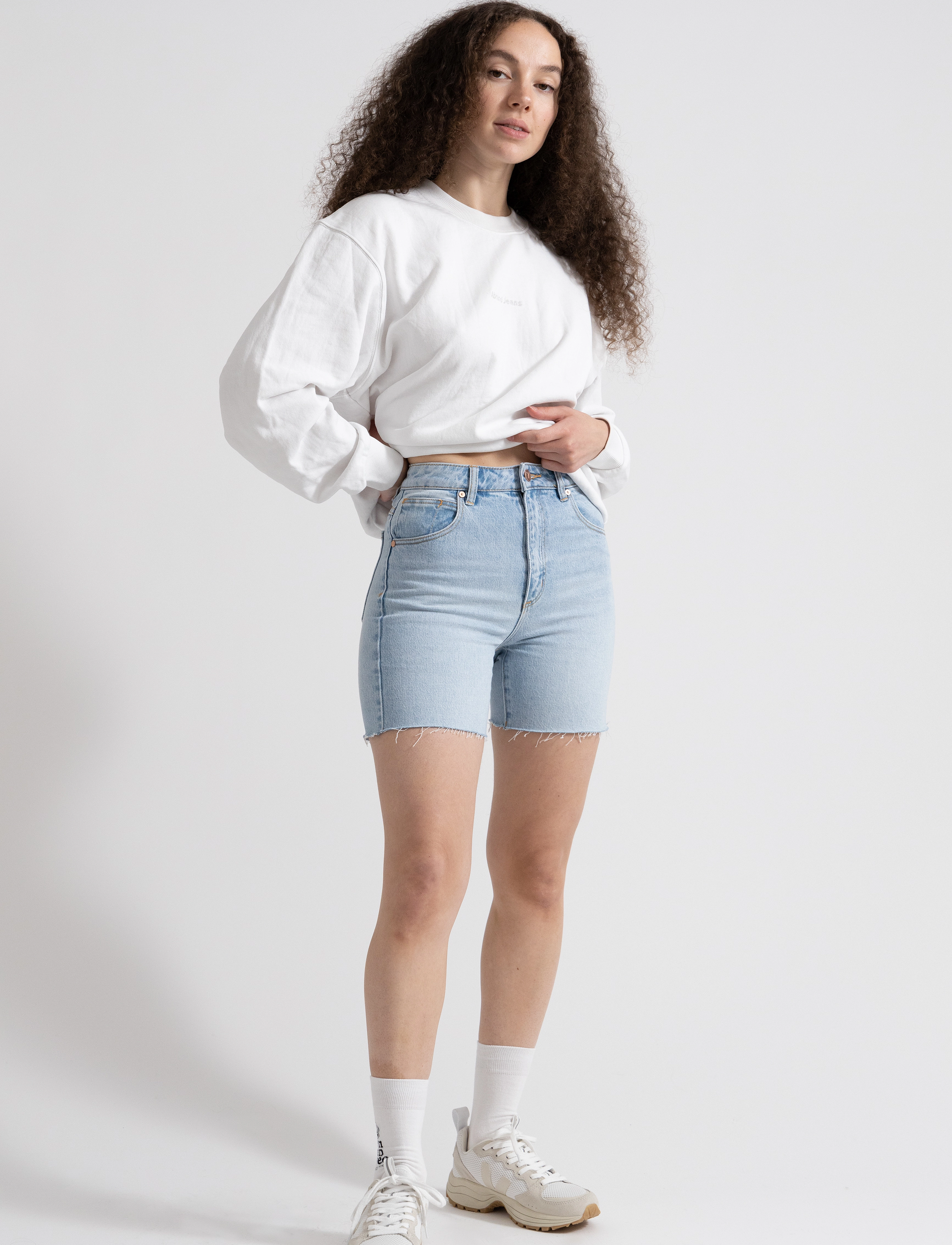 ABRAND A CLAUDIA CUT OFF GINA - Tøj - BLUE / blue
