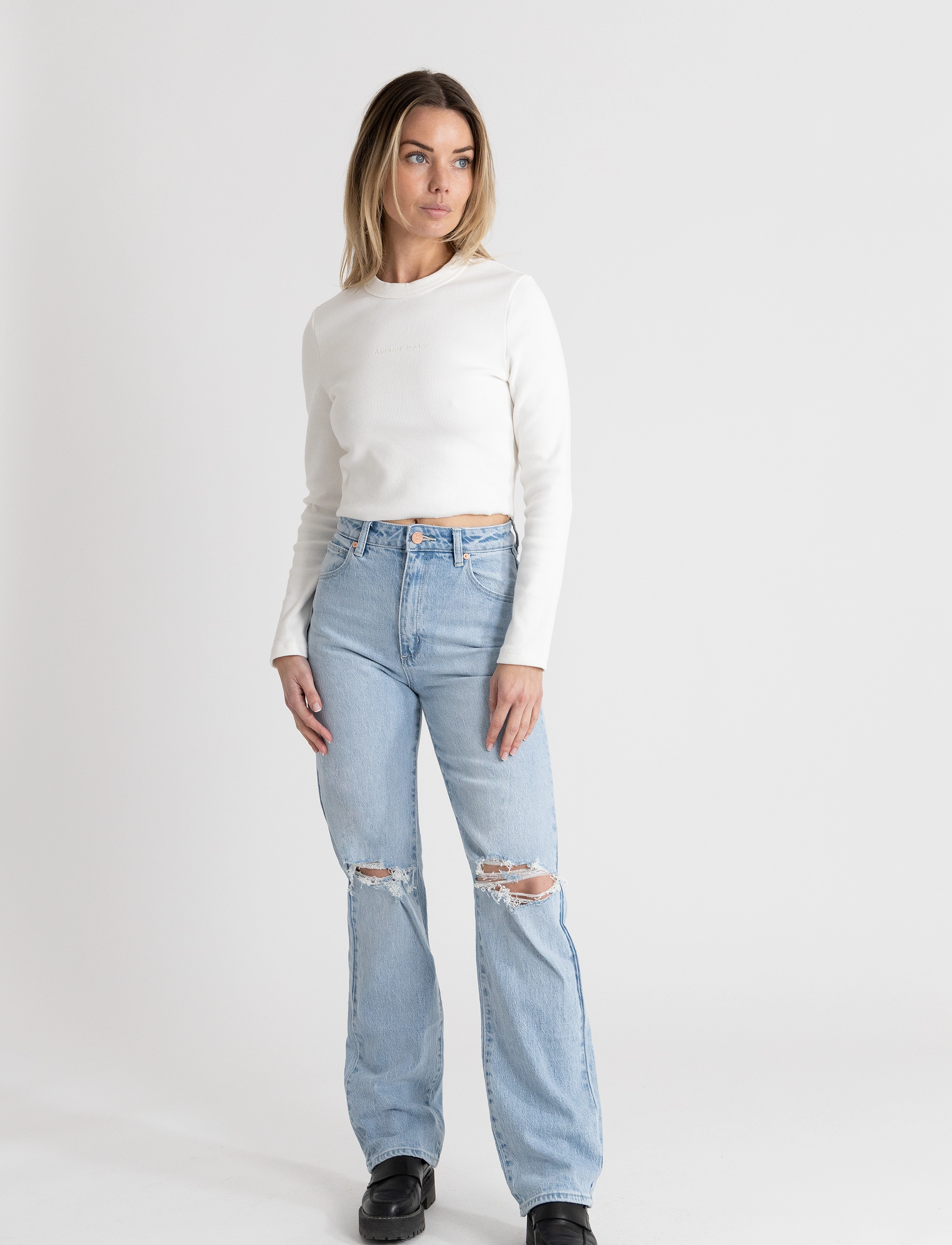 ABRAND A '94 HIGH STRAIGHT GINA RIP - Tøj - BLUE / blue