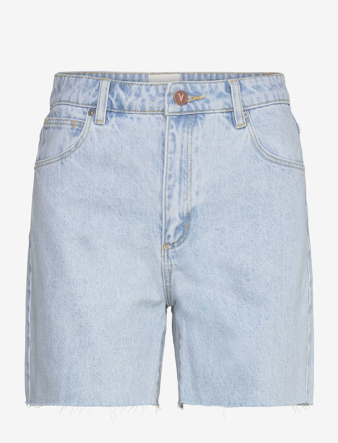 ABRAND - A CLAUDIA CUT OFF BLEACHED STONE - jorts - blue - 0
