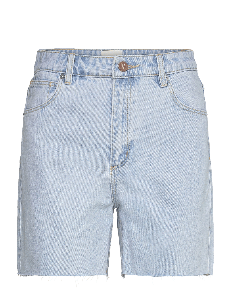 ABRAND - A CLAUDIA CUT OFF BLEACHED STONE - jorts - blue - 0