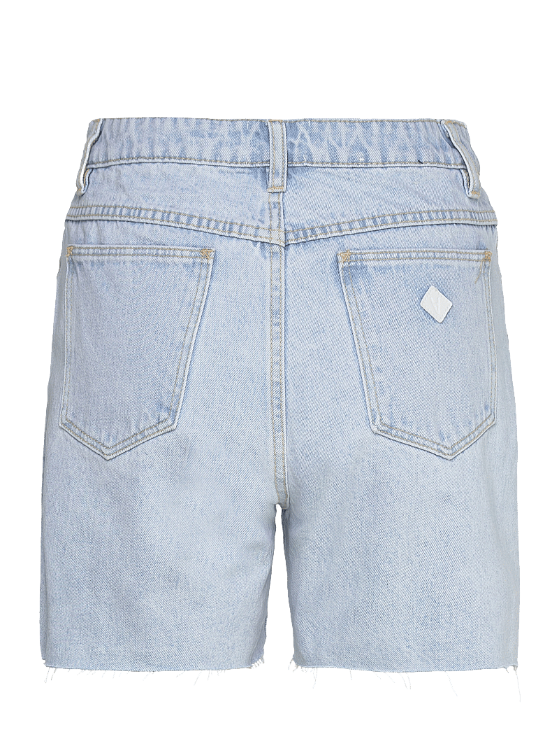 ABRAND - A CLAUDIA CUT OFF BLEACHED STONE - jorts - blue - 1