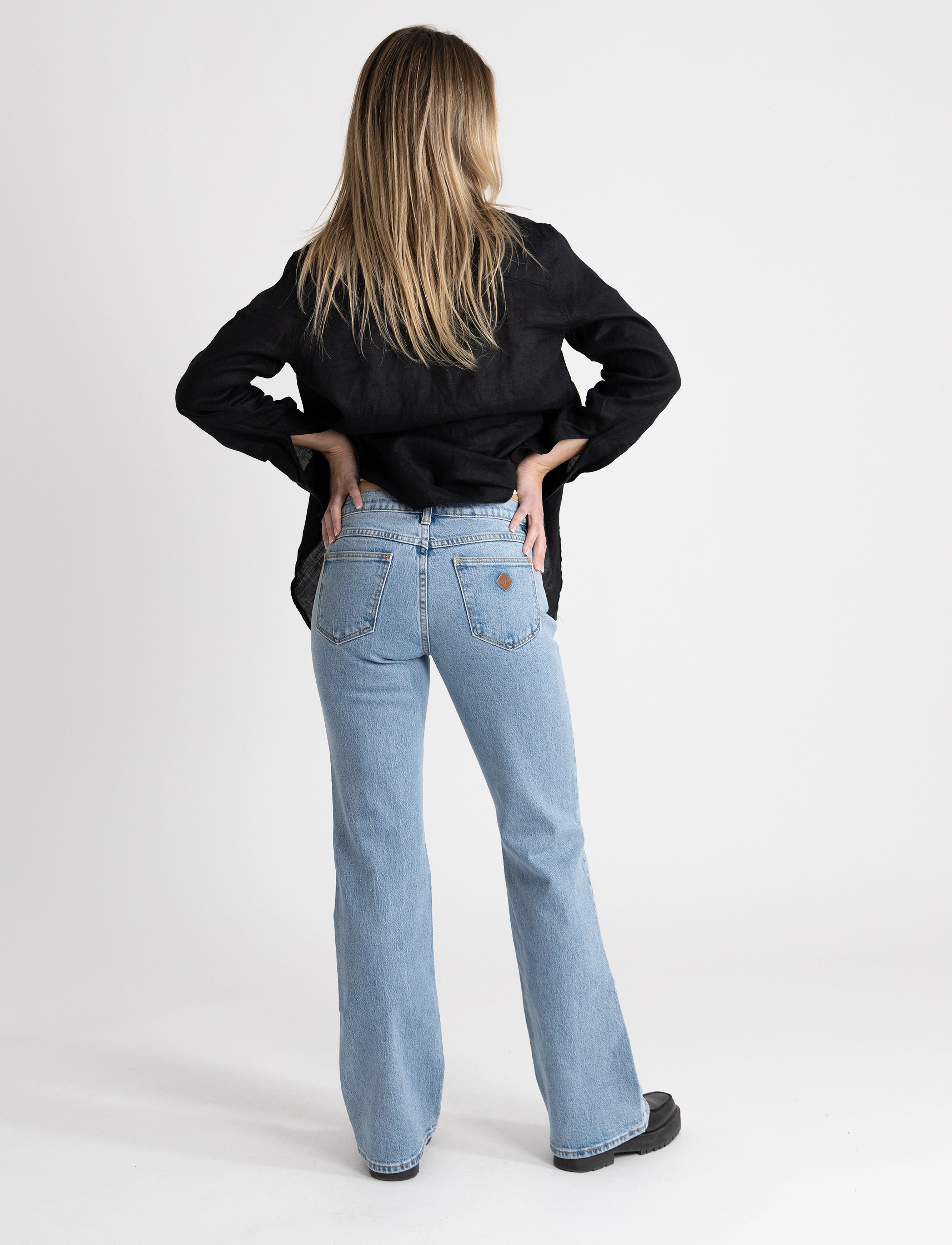 ABRAND - A 99 LOW BOOT ARIANE - alt eriti laia säärega teksad - blue - 3