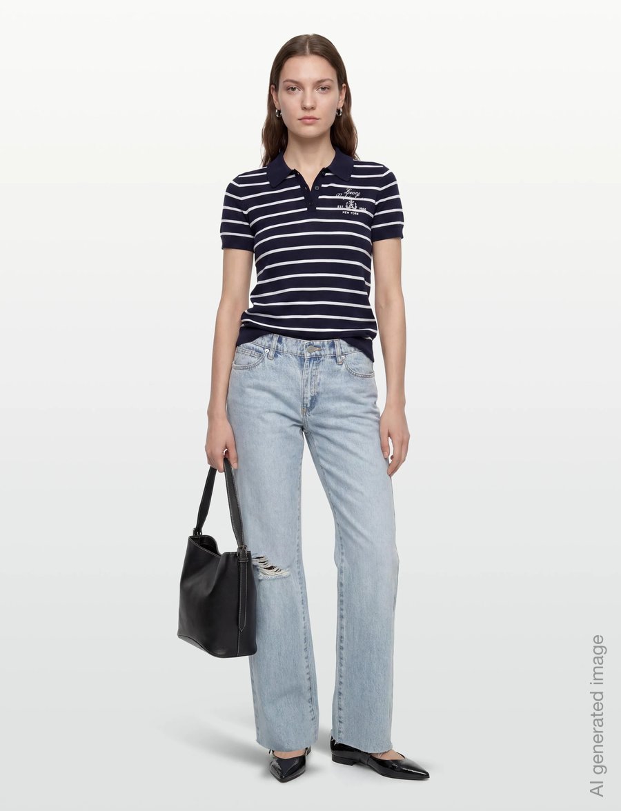ABRAND - 99 LOW STRAIGHT RHONDA RIP - gerade jeans - blue - 0