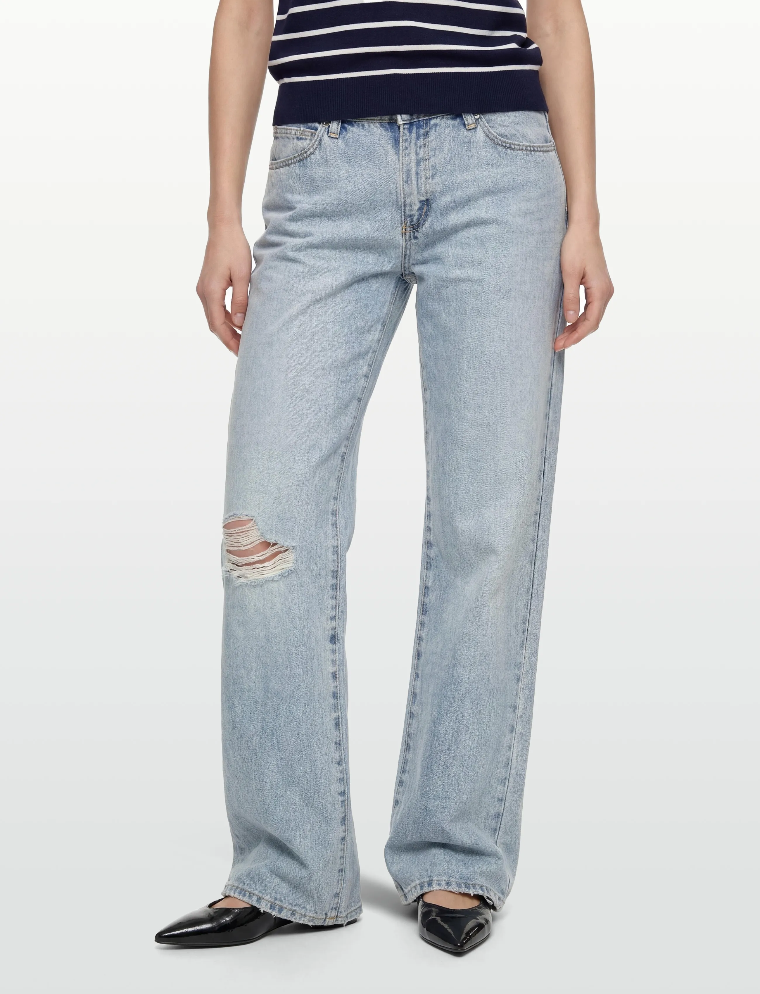 ABRAND - 99 LOW STRAIGHT RHONDA RIP - straight jeans - blue - 3
