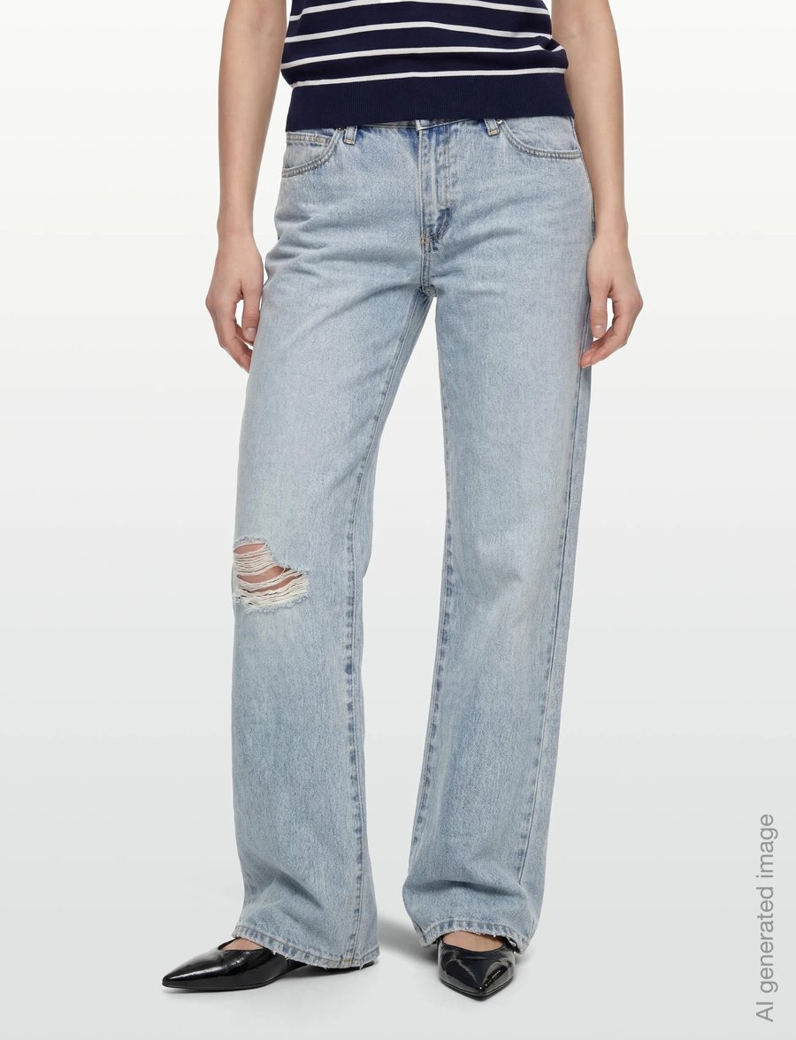 ABRAND - 99 LOW STRAIGHT RHONDA RIP - gerade jeans - blue - 3