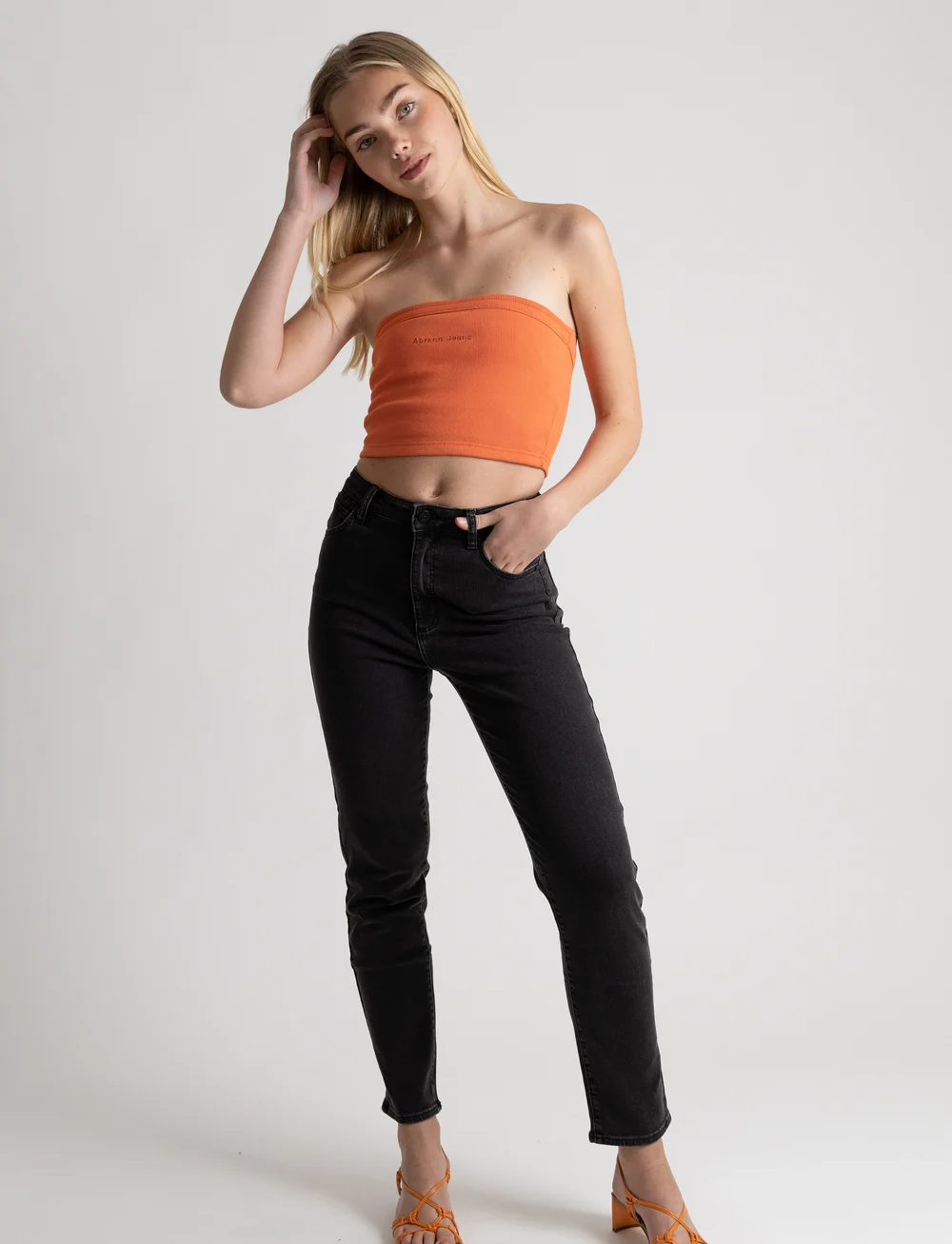 ABRAND - A 94 HIGH SLIM TALL 90210 - slim fit jeans - black - 0