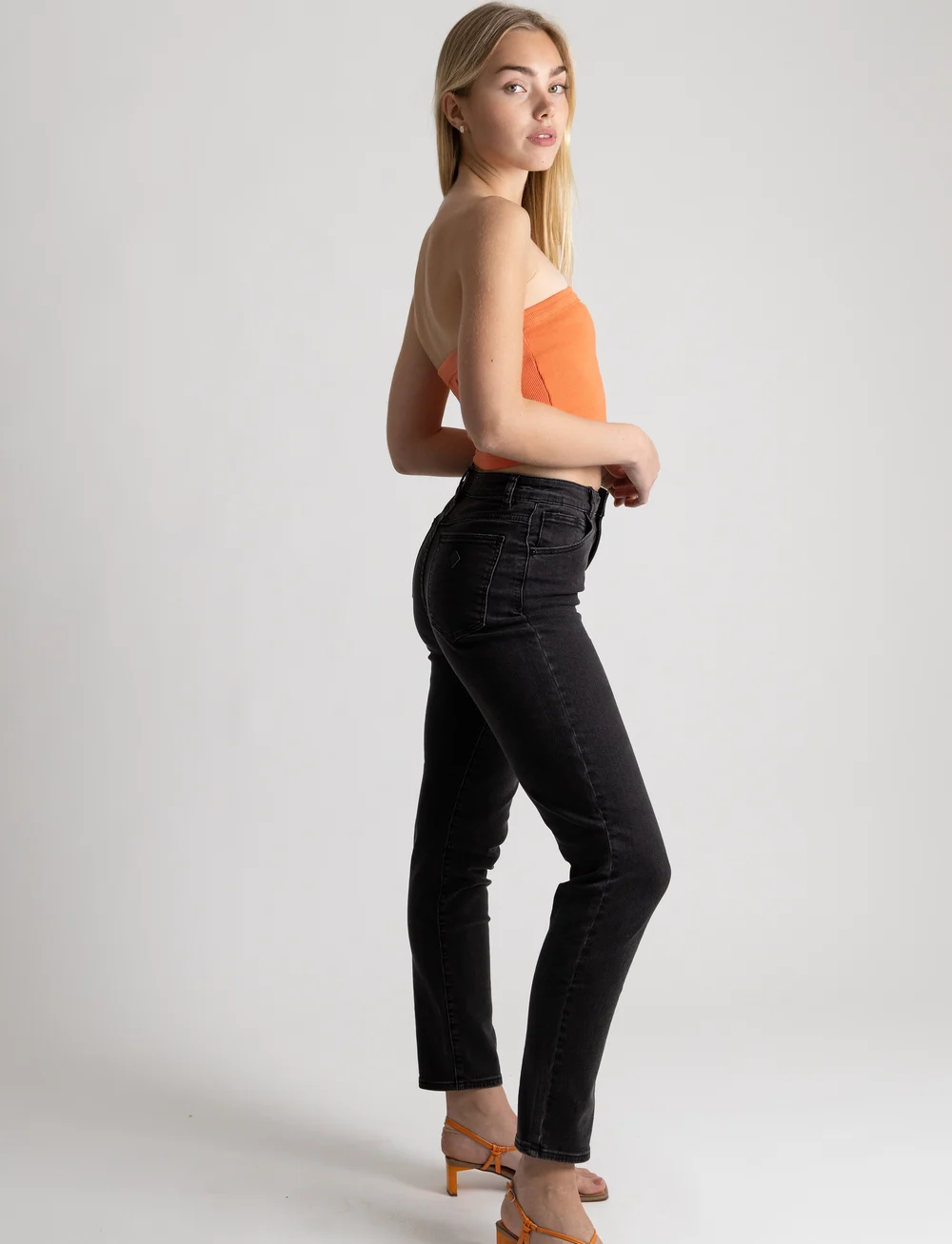 ABRAND - A 94 HIGH SLIM TALL 90210 - slim fit jeans - black - 5