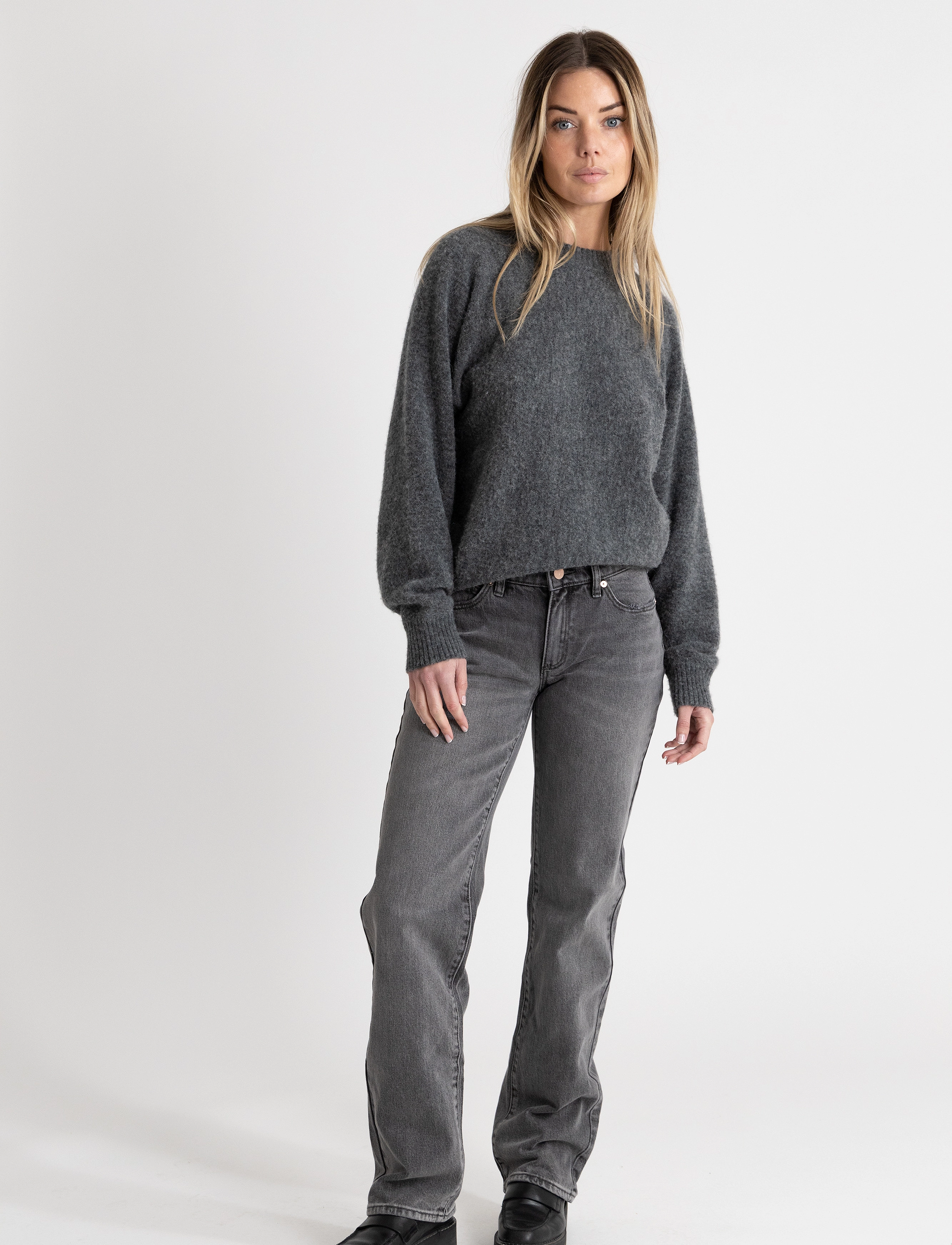 ABRAND A 99 Low Straight Addison, 30, Grey, Jeans > Lige-Almindelige, Dame