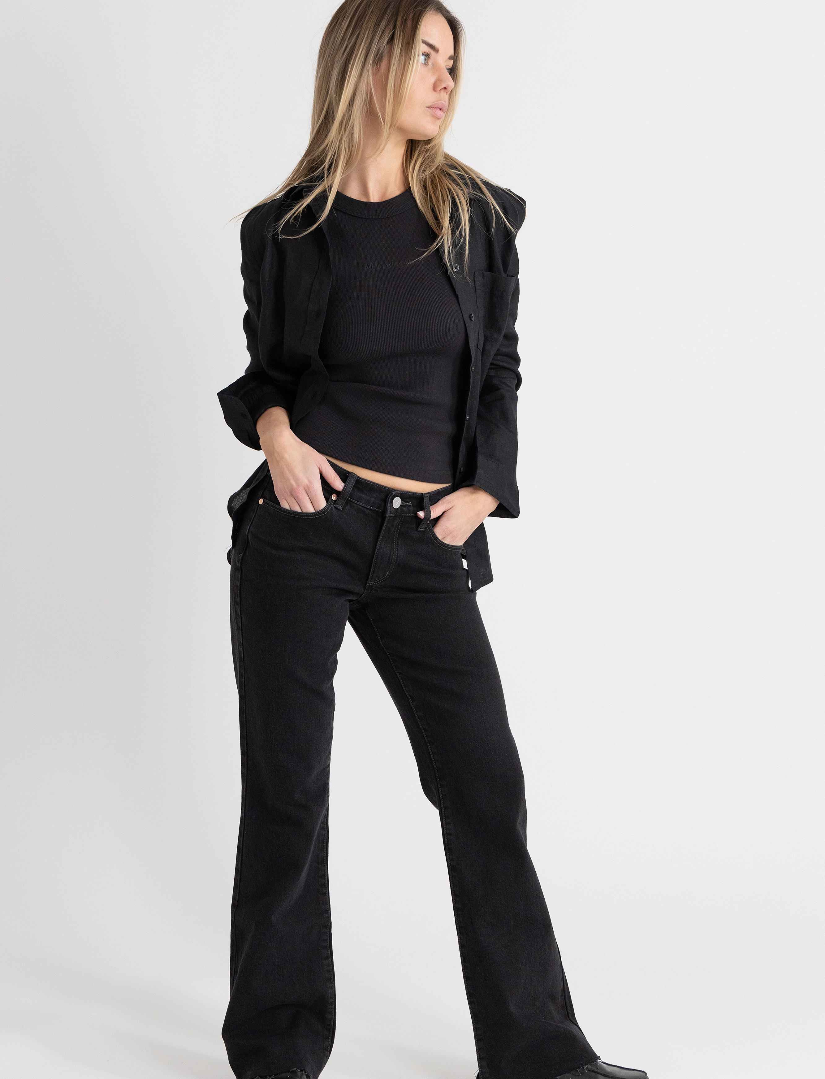 ABRAND A 99 Low Boot 90S Black, 27, Black, Jeans > Boot Cut, Dame