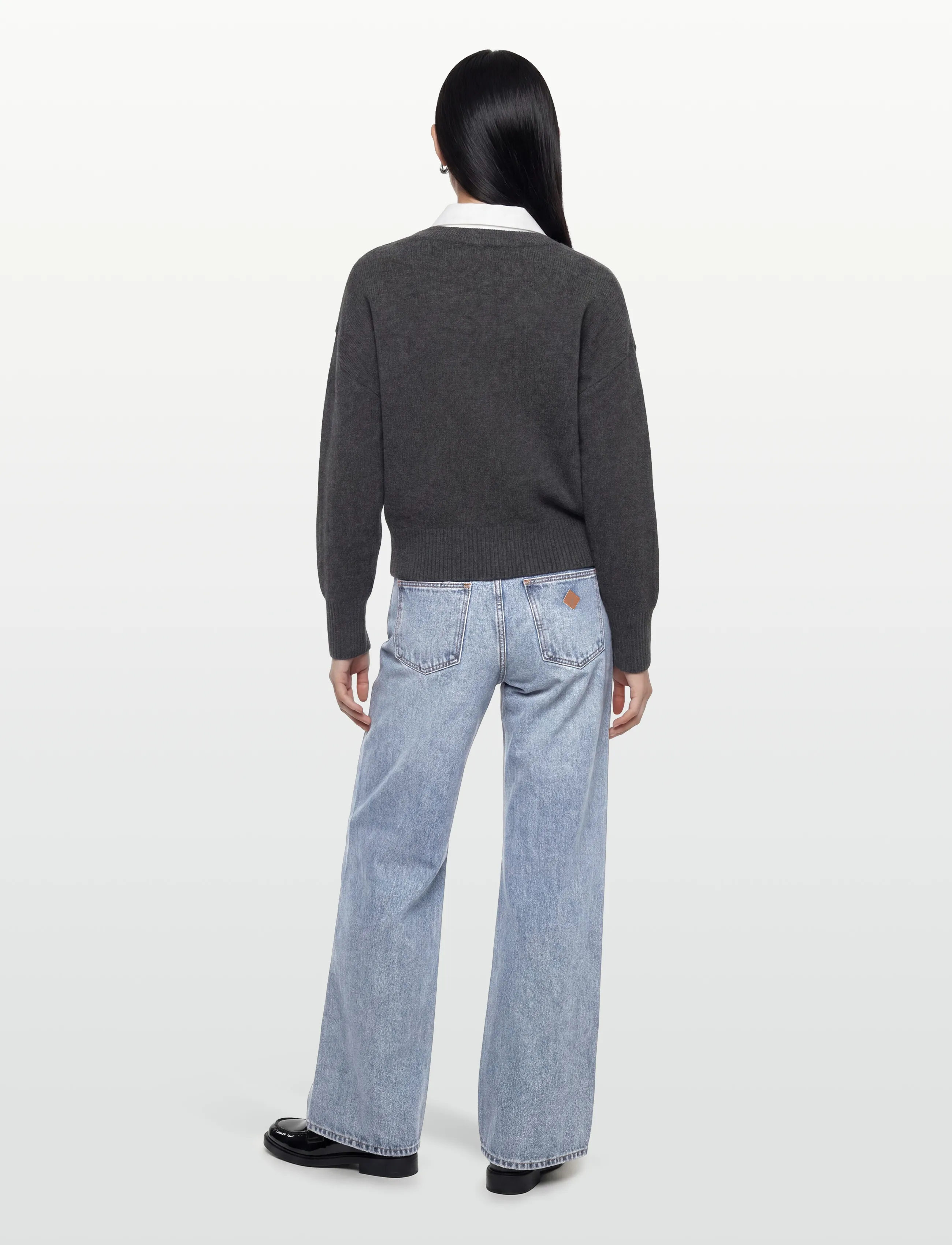 ABRAND - A 99 LOW WIDE SUSANNA RIP - hosen mit weitem bein - blue - 4