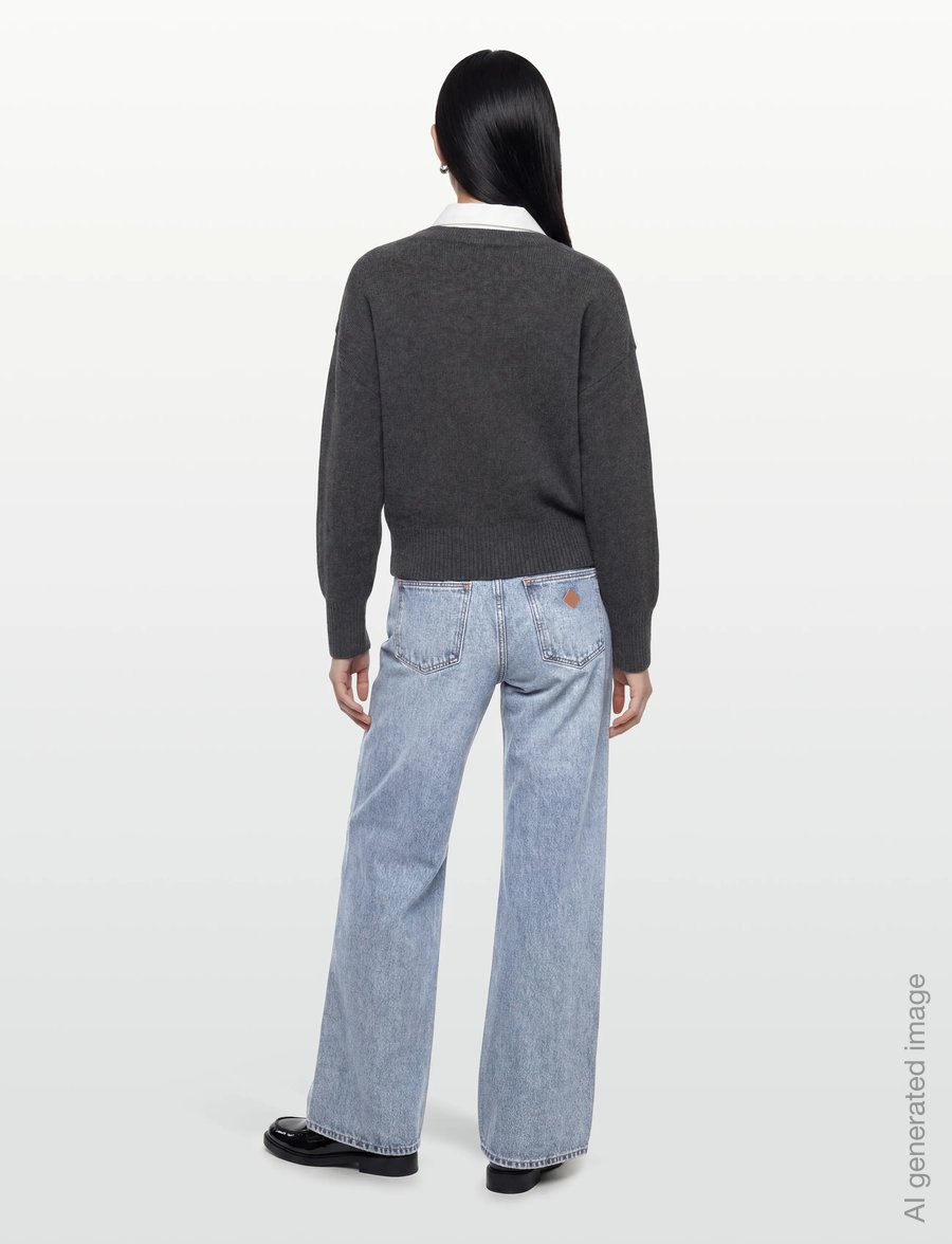 ABRAND - A 99 LOW WIDE SUSANNA RIP - vida jeans - blue - 4