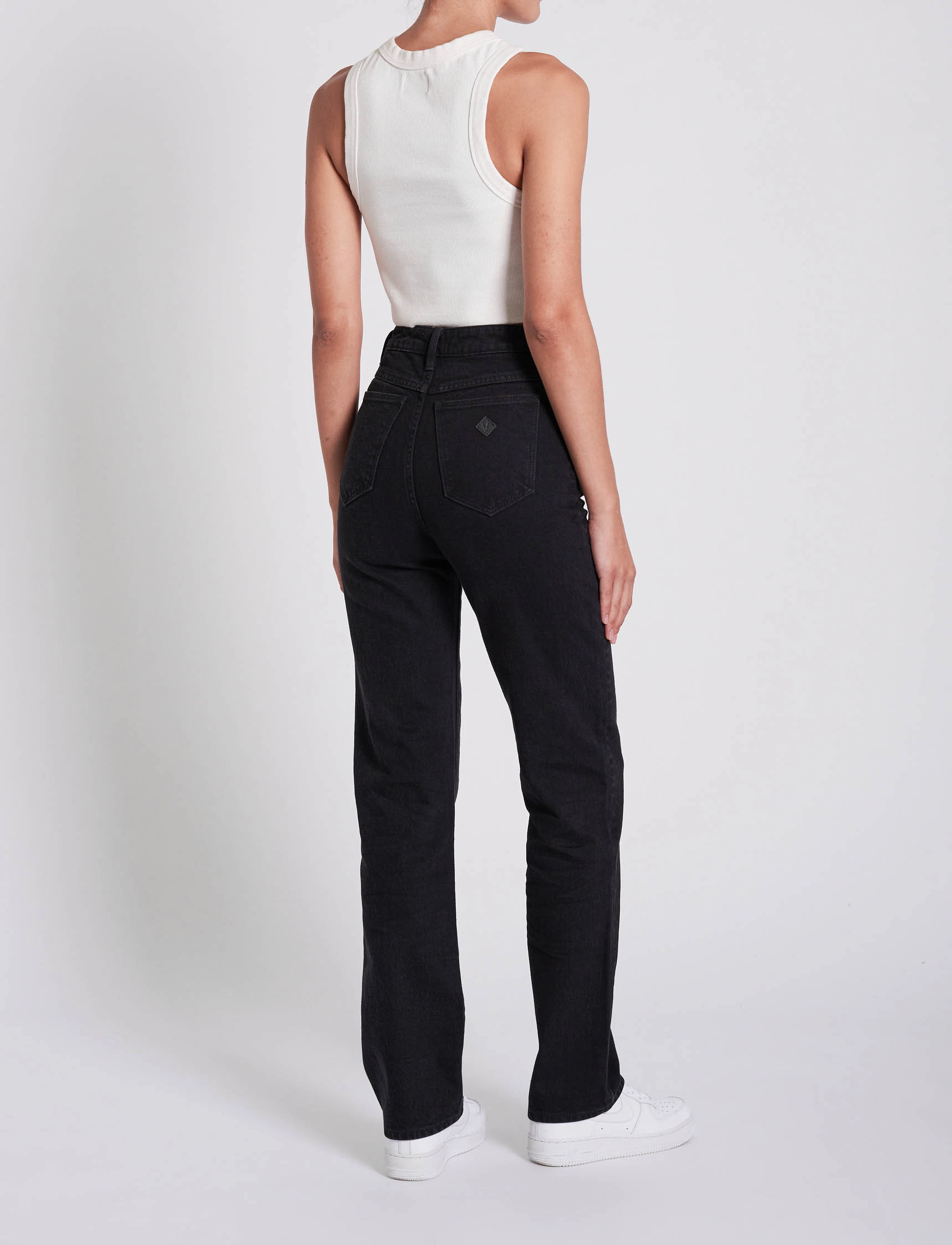 Abrand A 94 High Straight Black Light jeans dam – bild 2