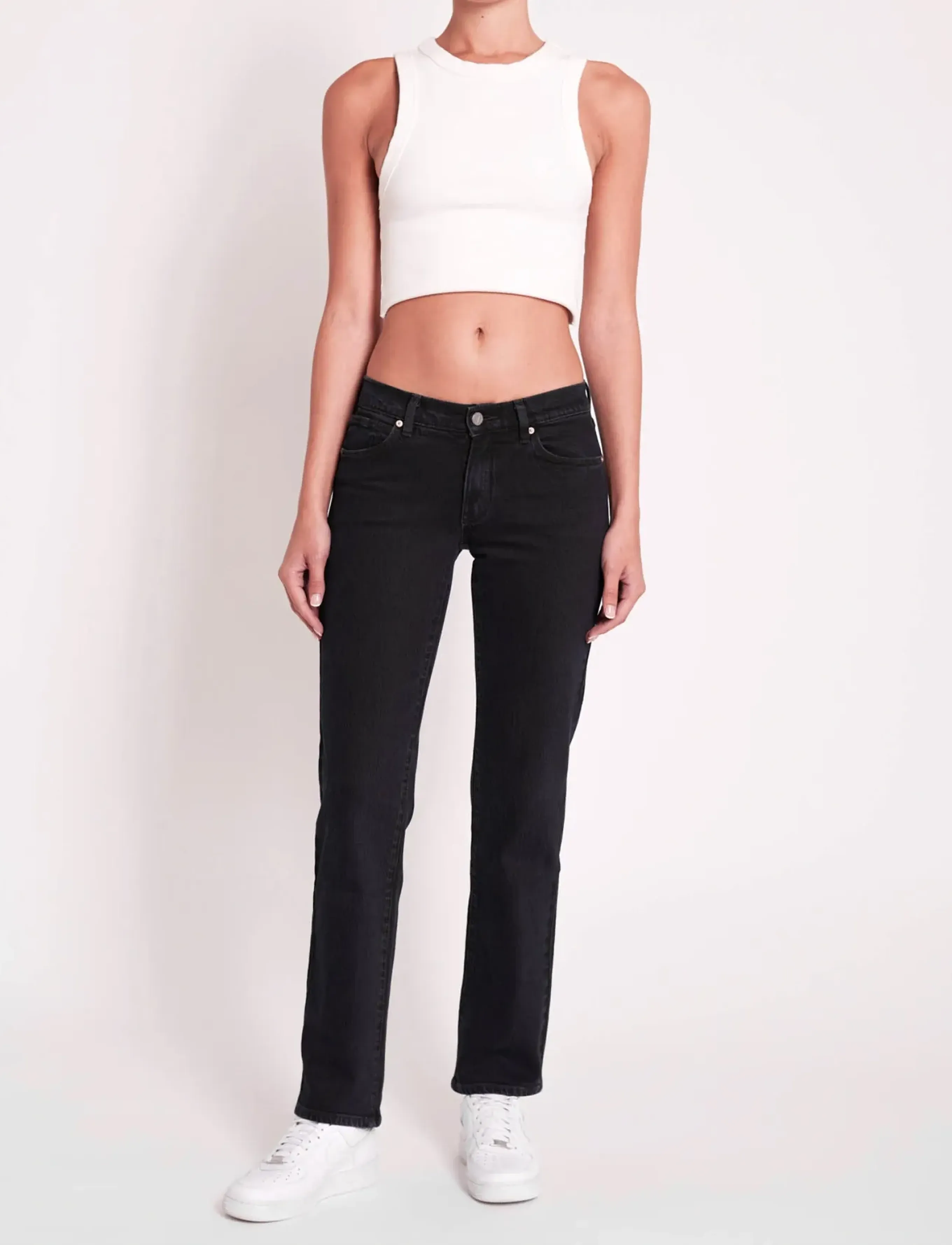 ABRAND 99 Low Straight Chelsea Organic, W29, Jeans, Schwarz - Straight-regular, Frauen