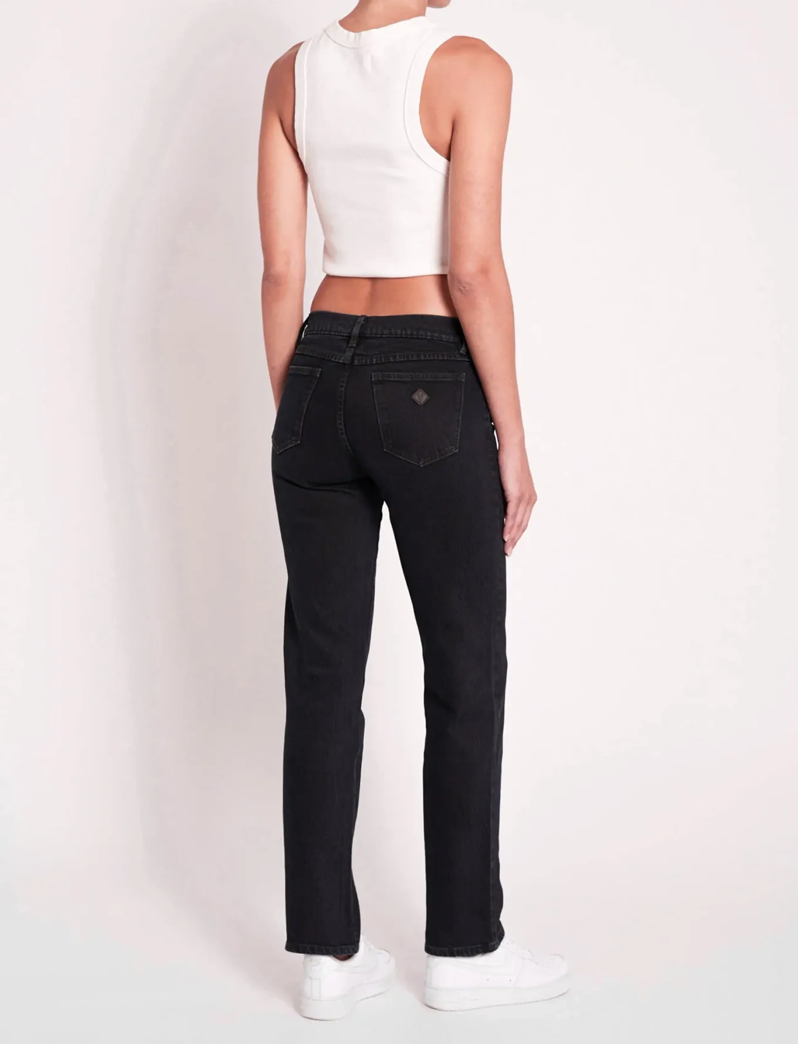 ABRAND - 99 LOW STRAIGHT CHELSEA ORGANIC - sirge säärega teksad - black - 3