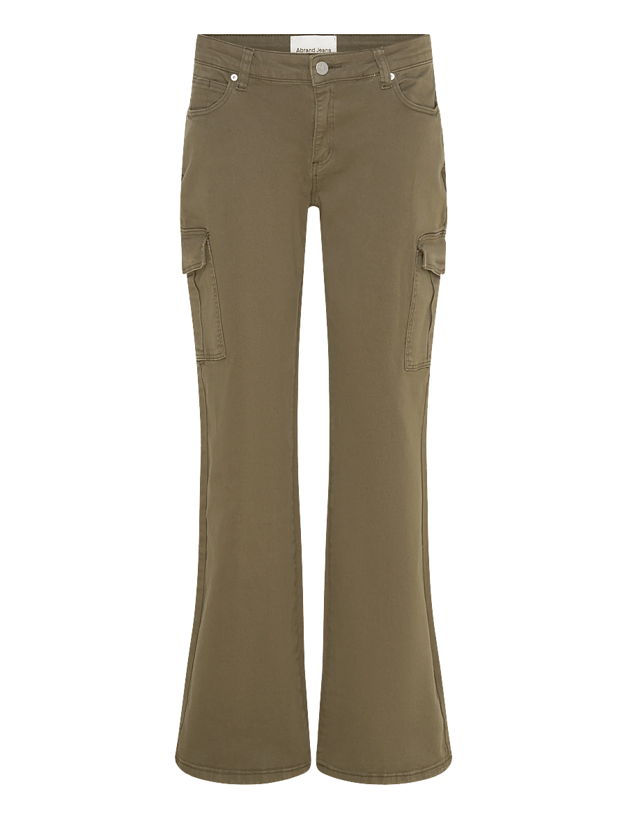 ABRAND - 99 LOW BOOT CARGO ARMY GREEN - pantalons évasés - green - 1