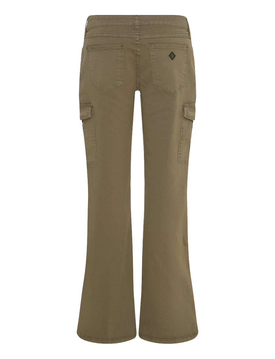 ABRAND - 99 LOW BOOT CARGO ARMY GREEN - flared broeken - green - 2