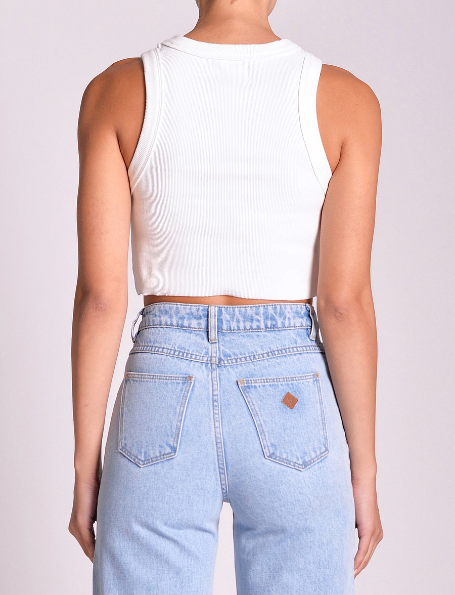ABRAND - HEATHER SINGLET RCY WHITE SAND - Ärmellose tops - white - 3