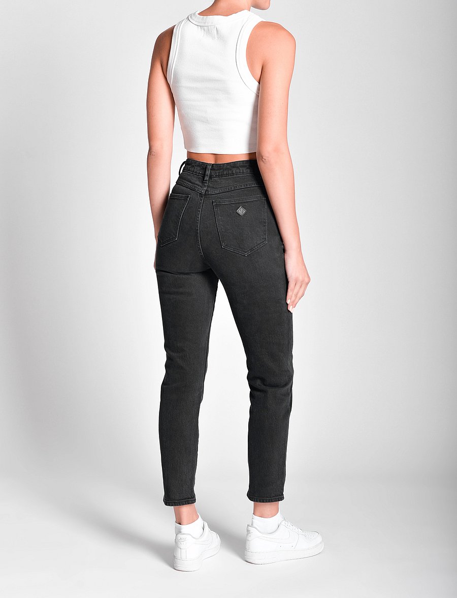 ABRAND - 94 HIGH SLIM WHITNEY RCY BLACK OVERDYE - slim jeans - black - 3