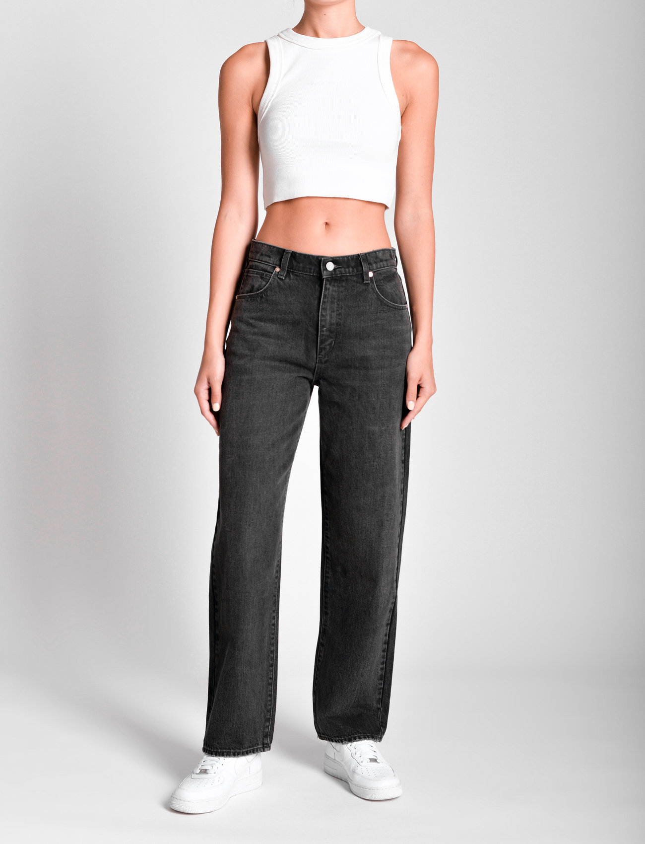 ABRAND - SLOUCH JEAN DARCY - wide leg jeans - black - 1