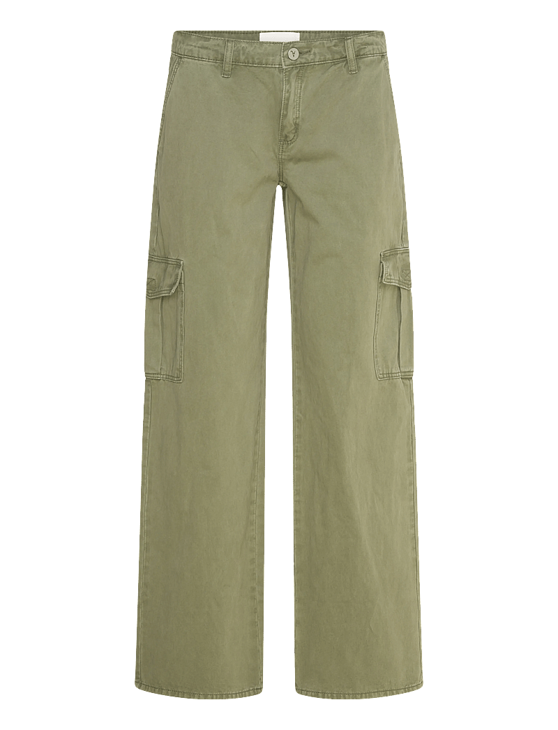 ABRAND - 99 LOW & WIDE CARGO FADED ARMY - cargo-hosen - green - 0