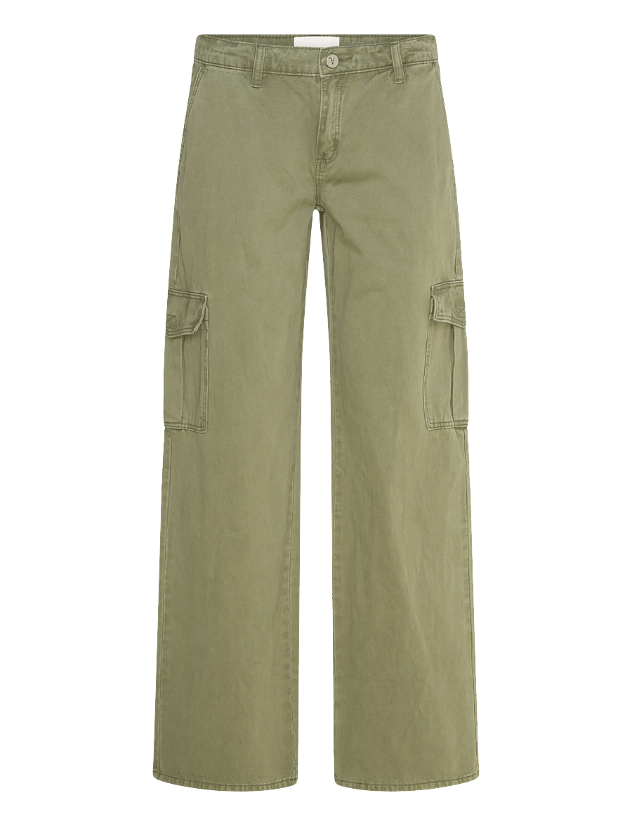 ABRAND - 99 LOW & WIDE CARGO FADED ARMY - cargo-hosen - green - 1