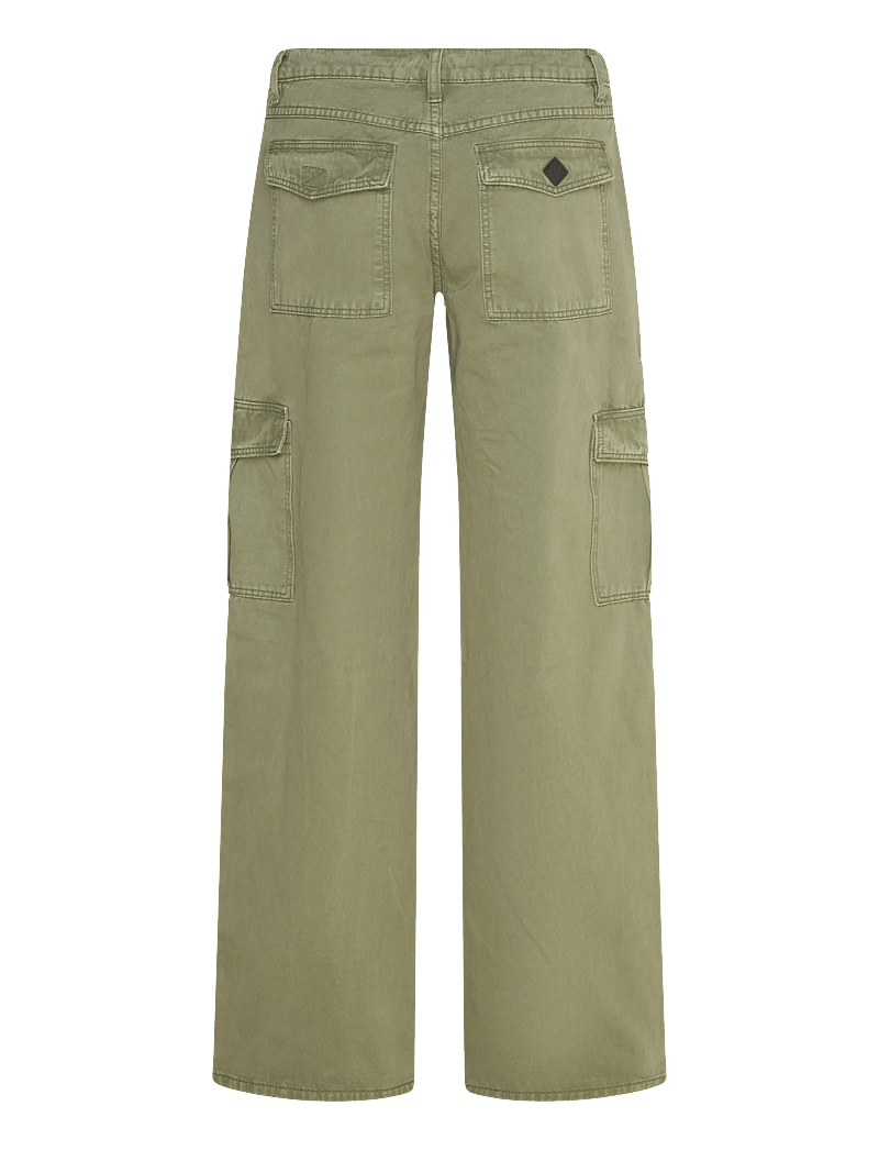 ABRAND - 99 LOW & WIDE CARGO FADED ARMY - cargo-hosen - green - 1