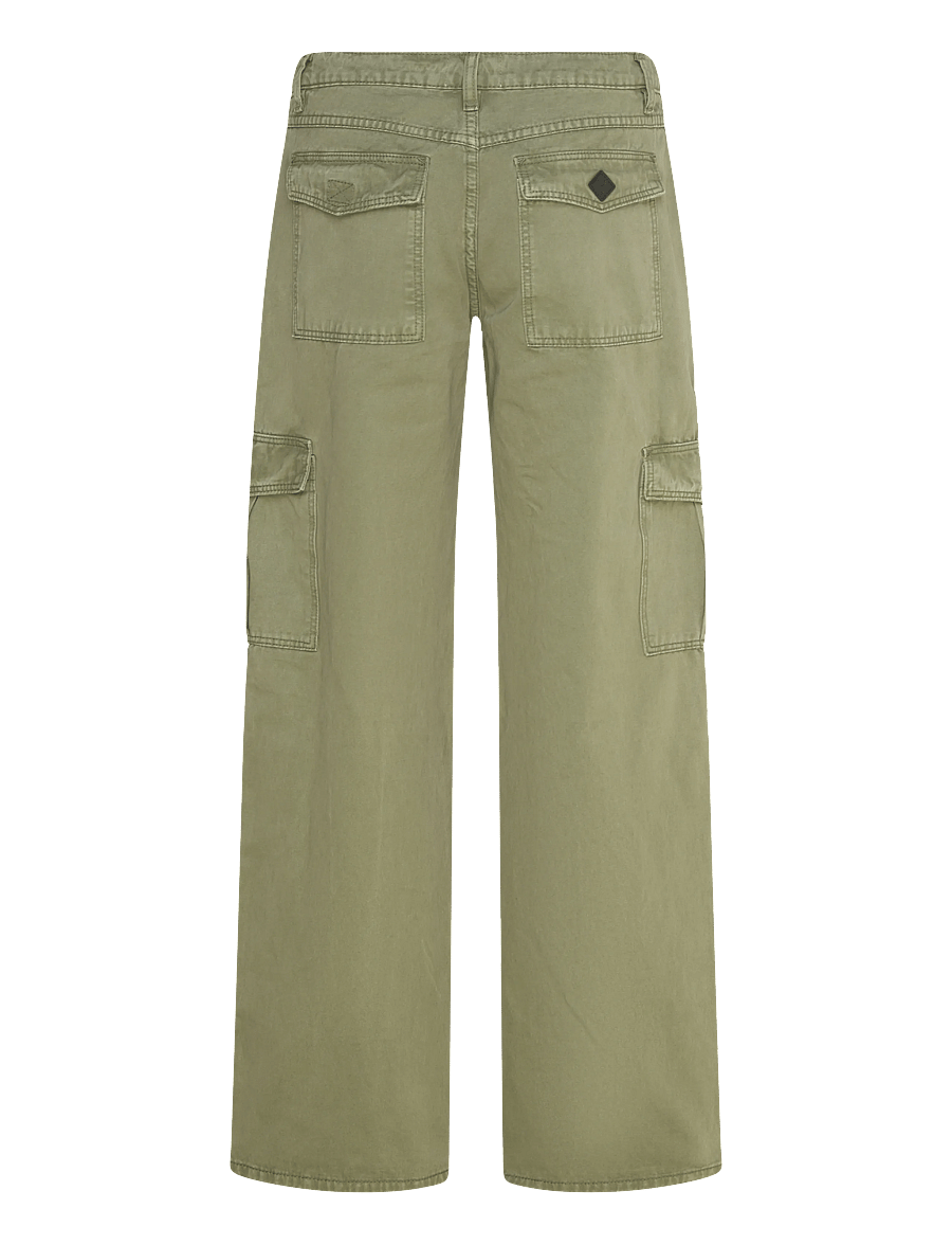 ABRAND - 99 LOW & WIDE CARGO FADED ARMY - cargo-hosen - green - 2