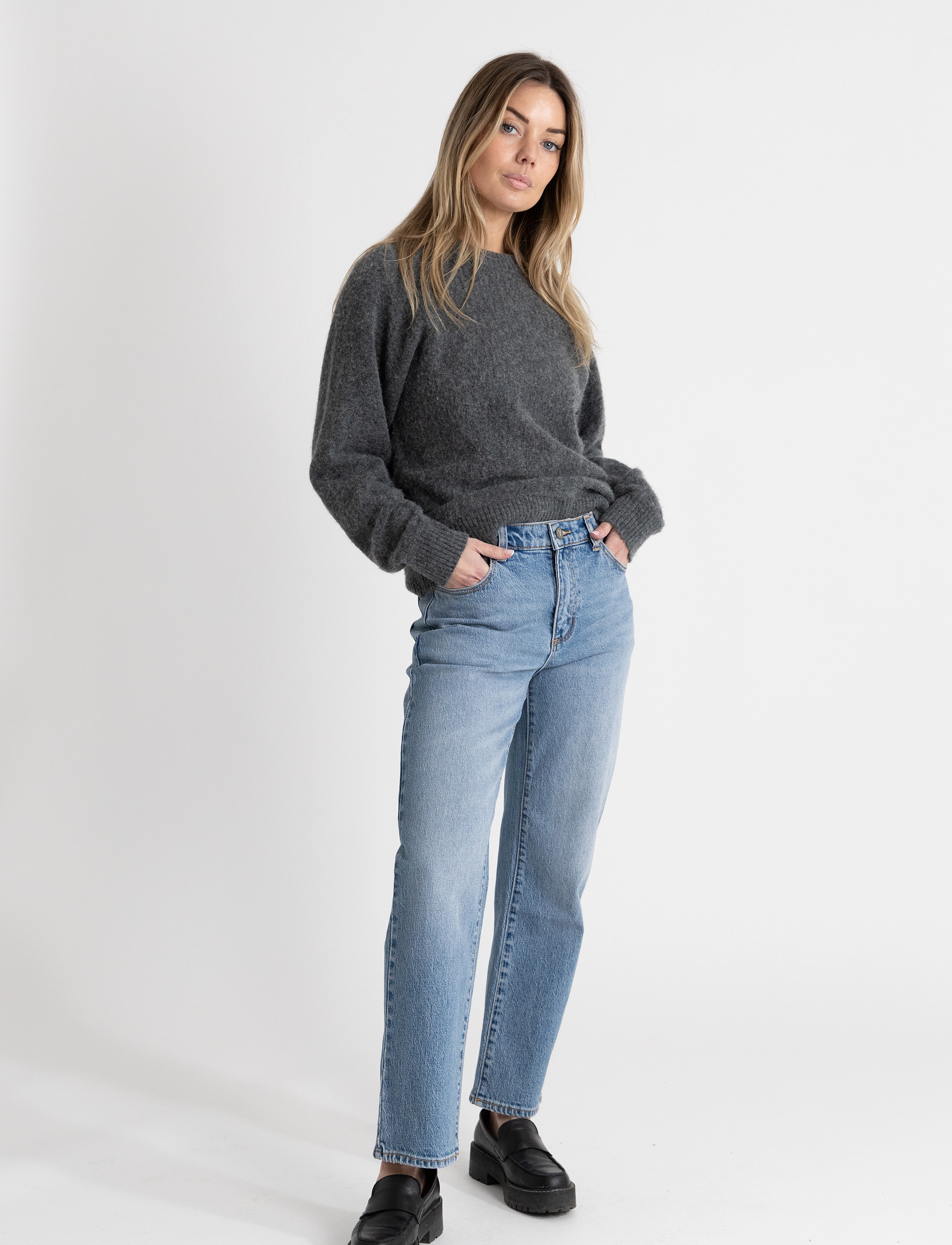 ABRAND 95 MID STRAIGHT FELICIA - Tøj - BLUE / blue
