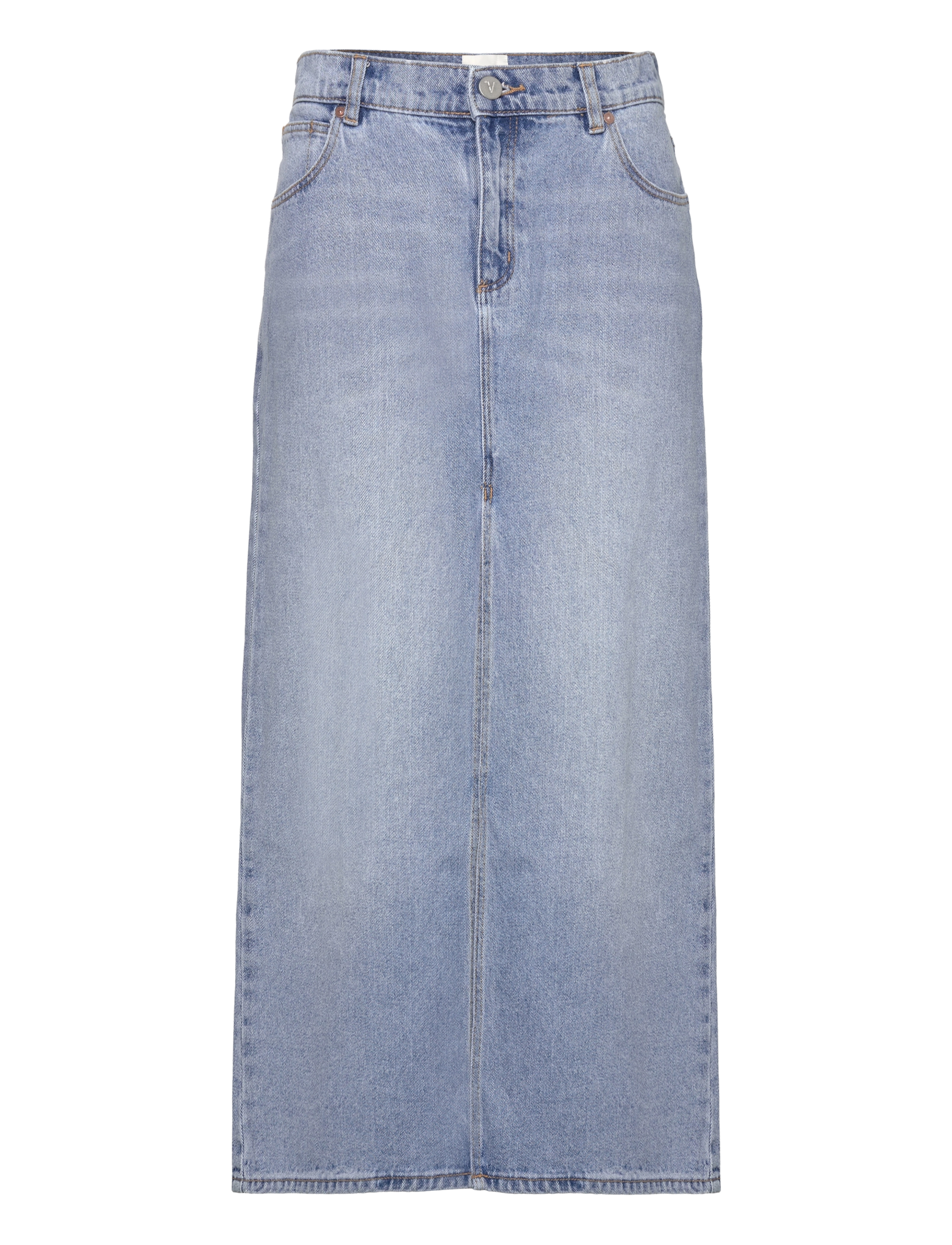 ABRAND - A 99 LOW MAXI SKIRT SYLVIE - blue - 1