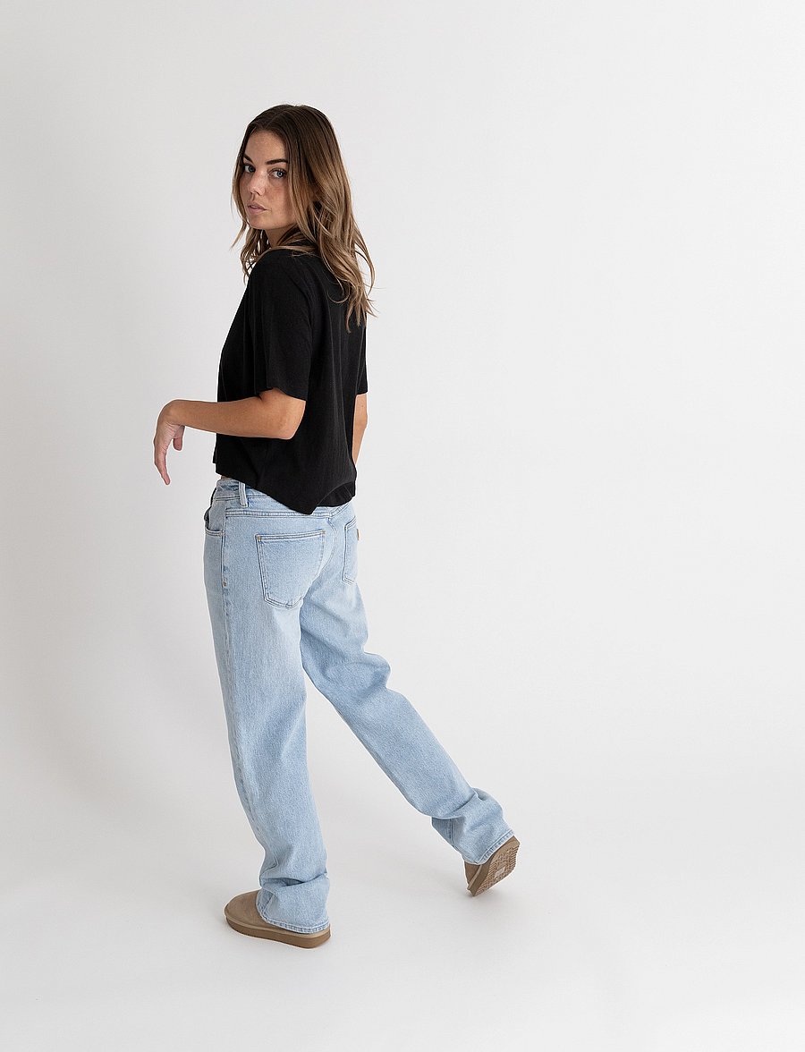 ABRAND - 99 LOW BAGGY GINA RCY LIGHT VINTAGE BLUE - laia säärega teksad - blue - 3