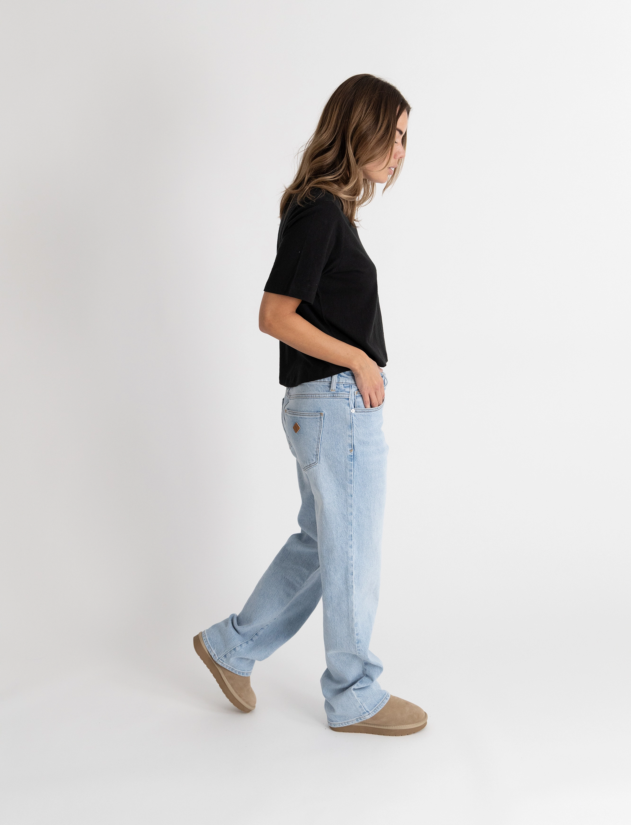ABRAND - 99 BAGGY JEAN GINA RCY - szerokie dżinsy - blue - 4