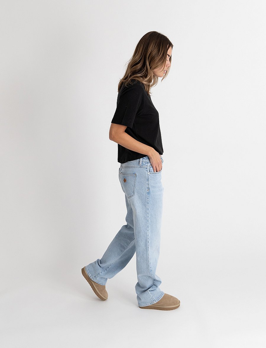 ABRAND - 99 LOW BAGGY GINA RCY LIGHT VINTAGE BLUE - laia säärega teksad - blue - 4