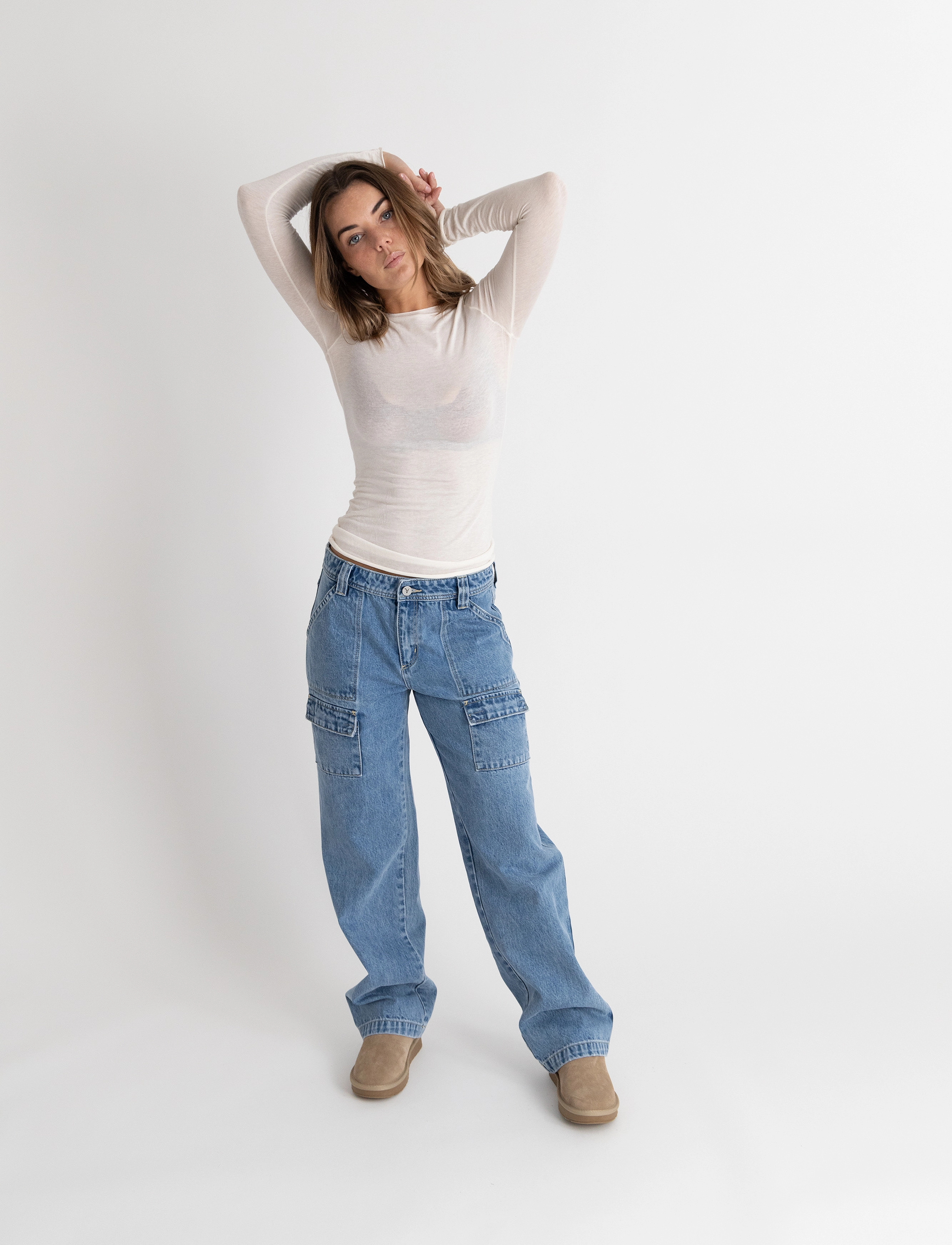 ABRAND 99 BAGGY CARGO TIANNA - Kleidung - BLUE / blue