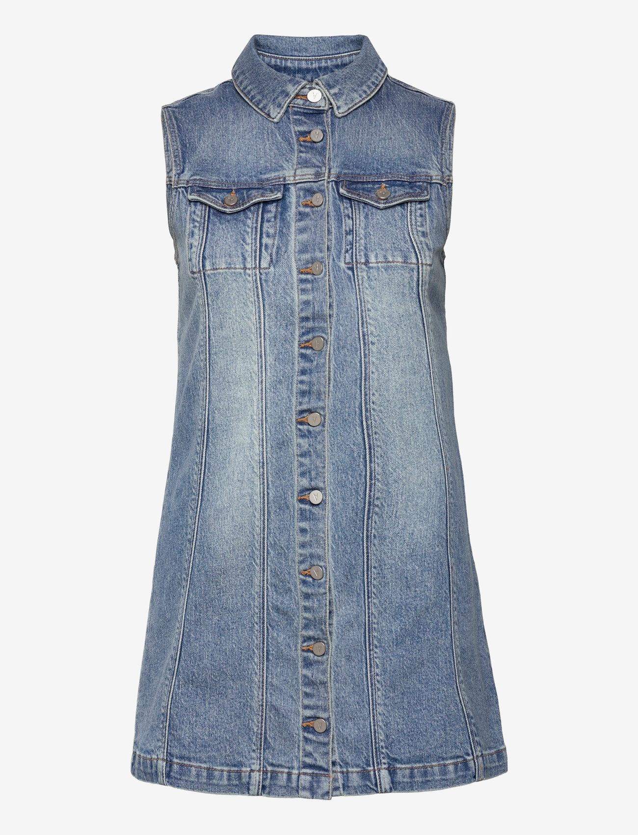 ABRAND - BUTTON UP DRESS LULA RCY - denimkjoler - blue - 1