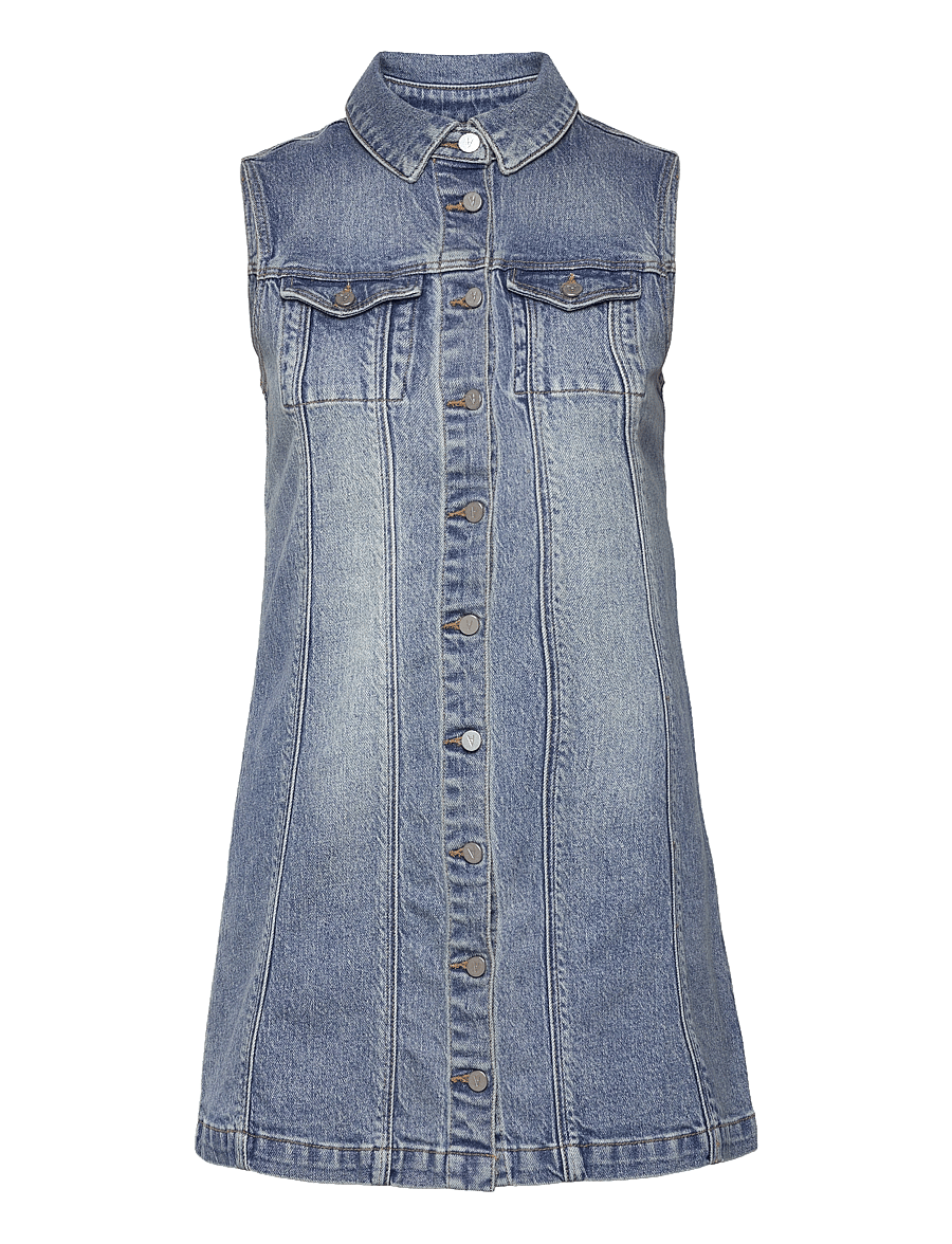 ABRAND - BUTTON UP DRESS LULA RCY - blue - 1