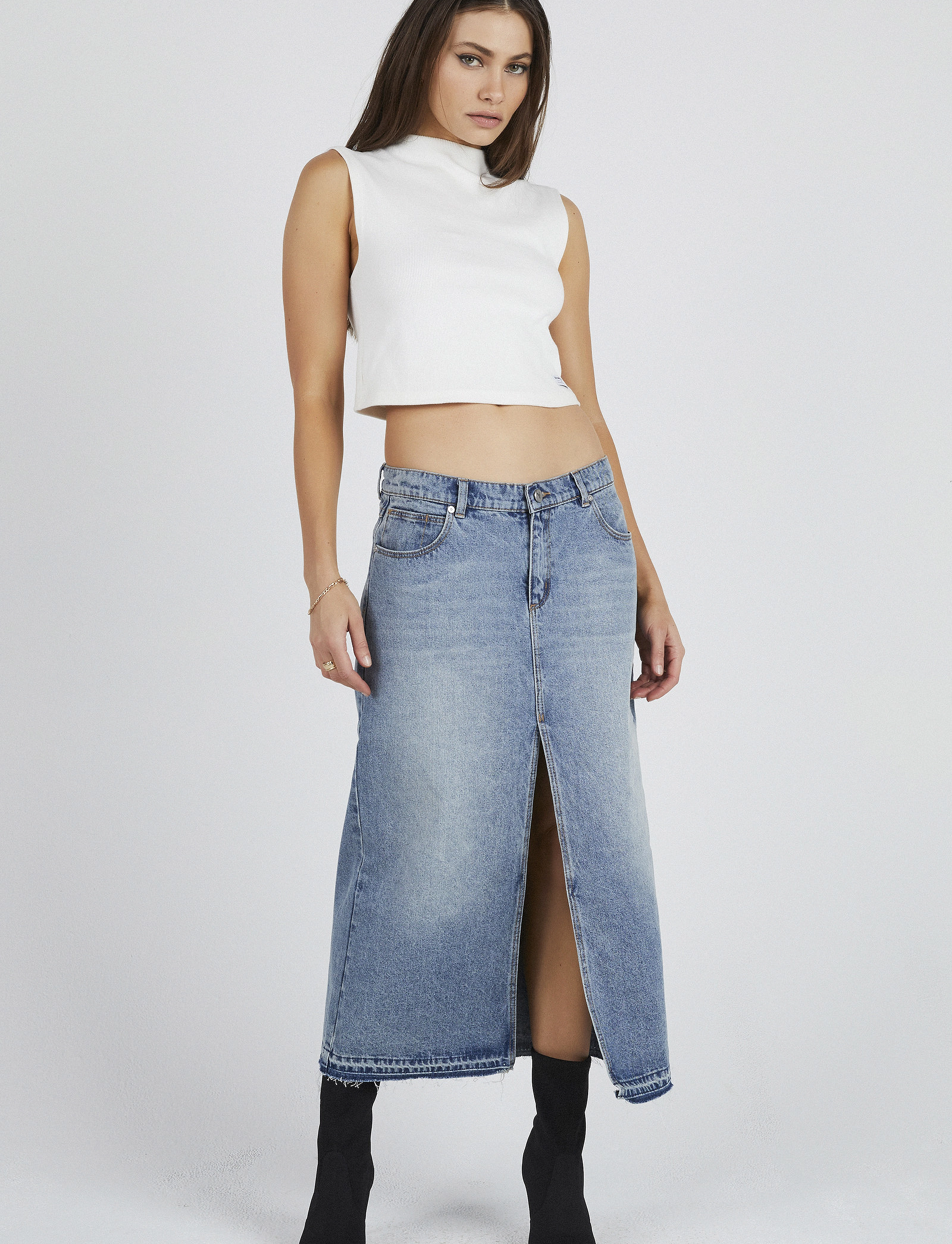 ABRAND 99 Maxi Skirt Lula, 32, Röcke, Blau - Maxi, Frauen
