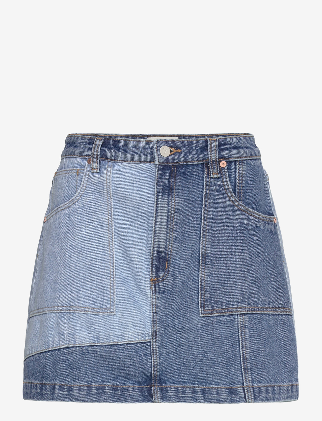 ABRAND - ALINE SKIRT PATCHWORK - korte nederdele - blue - 0