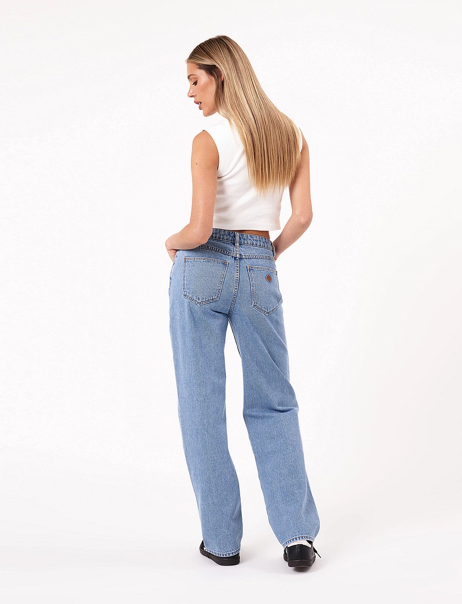 ABRAND - 95 MID BAGGY GIGI MID BLUE - jeans met wijde pijpen - blue - 3