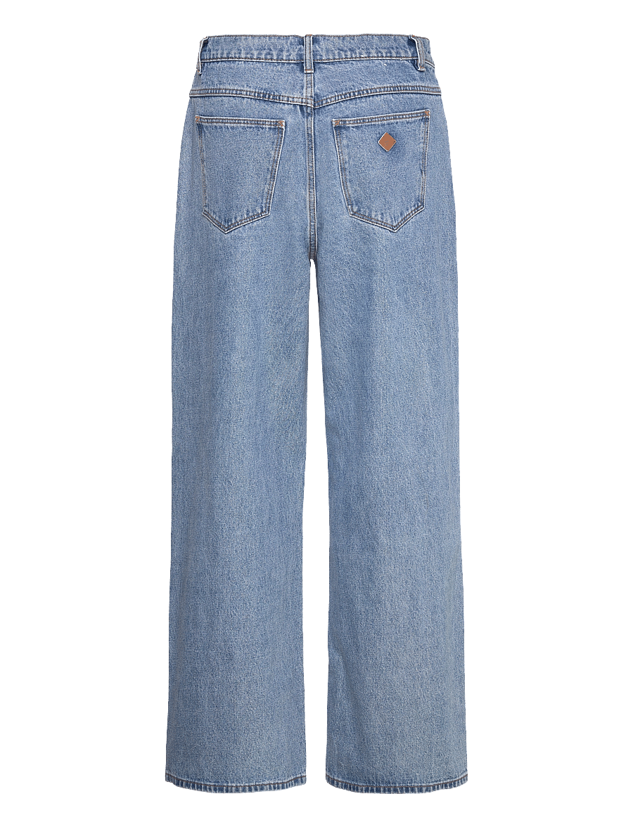 ABRAND - 95 MID SUPER BAGGY GIGI MID BLUE - wide leg jeans - blue - 2