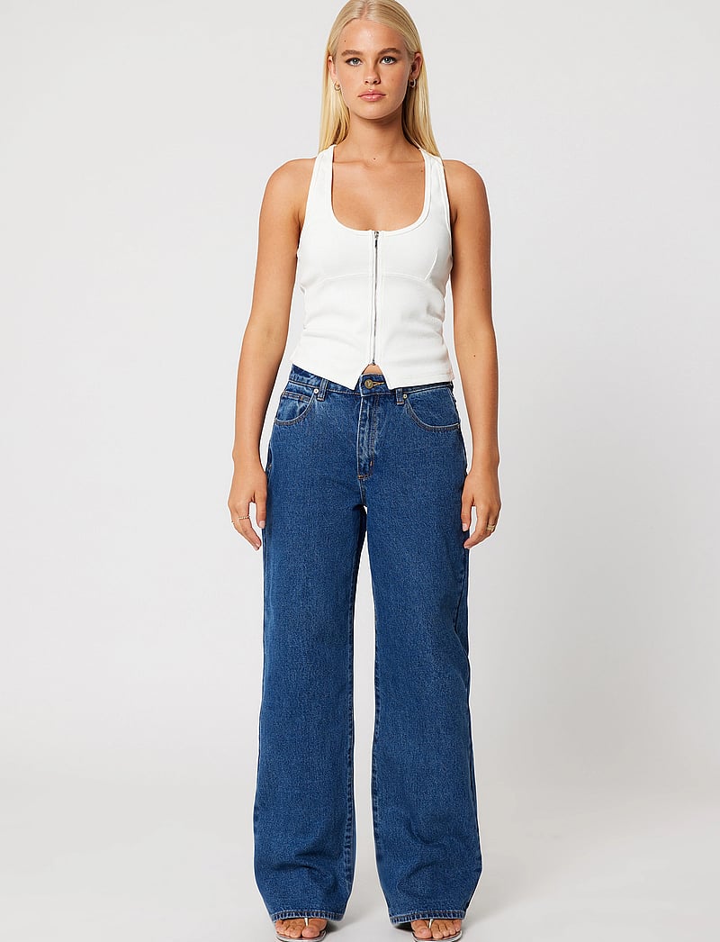 ABRAND - 95 MID BAGGY BELLA MID BLUE - brede jeans - blue - 0