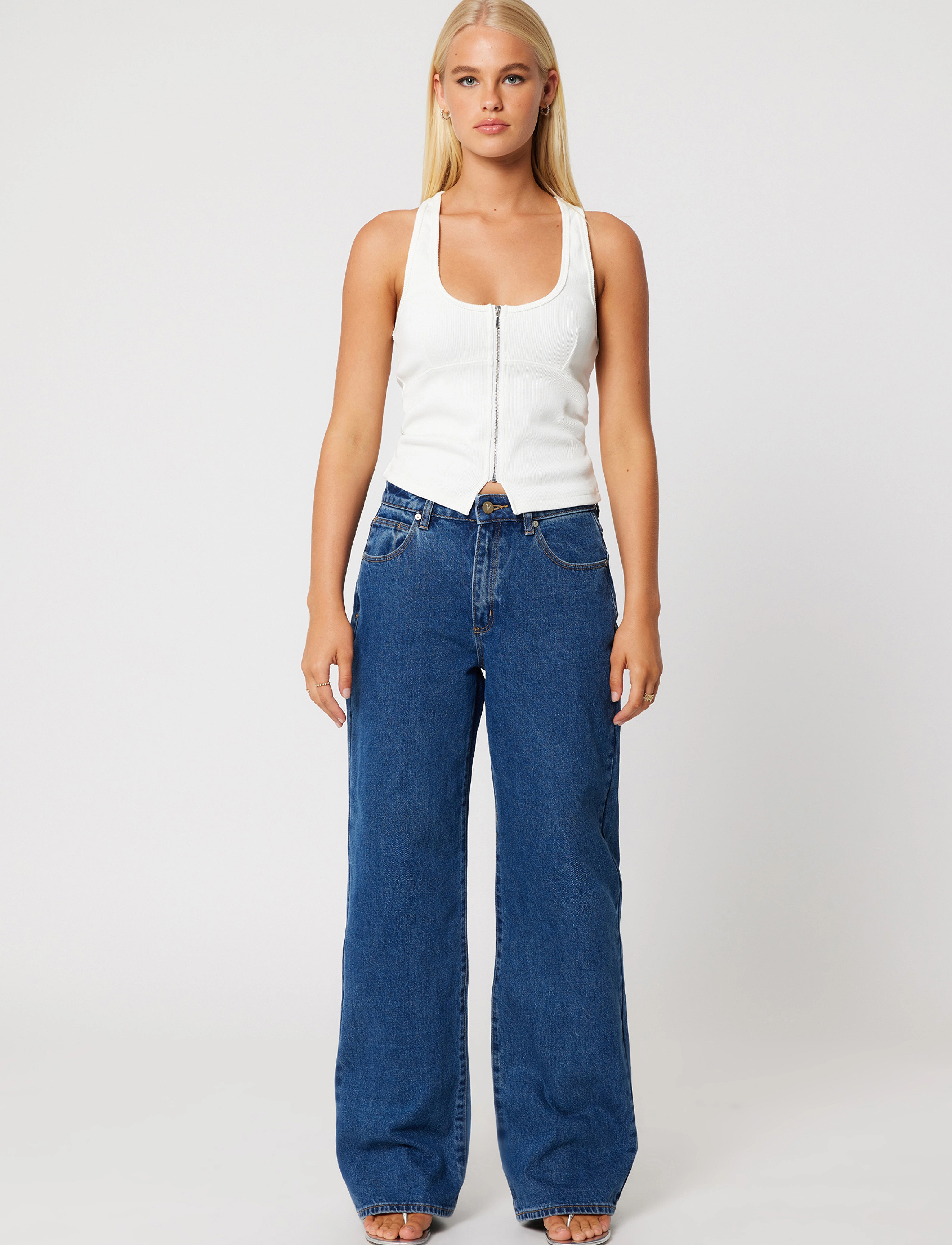 ABRAND 95 MID BAGGY BELLA MID BLUE - Tøj - BLUE / blue
