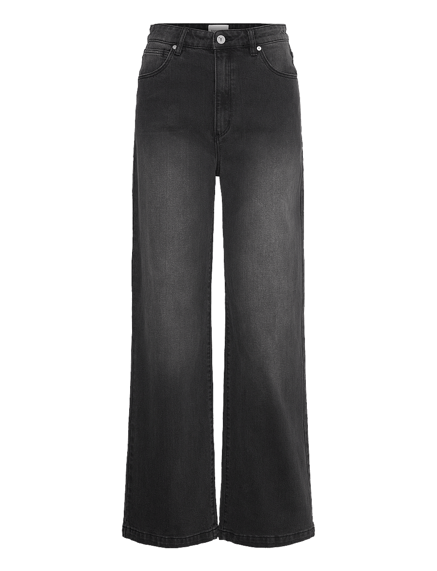 ABRAND - 94 HIGH & WIDE GITA - brede jeans - black - 1