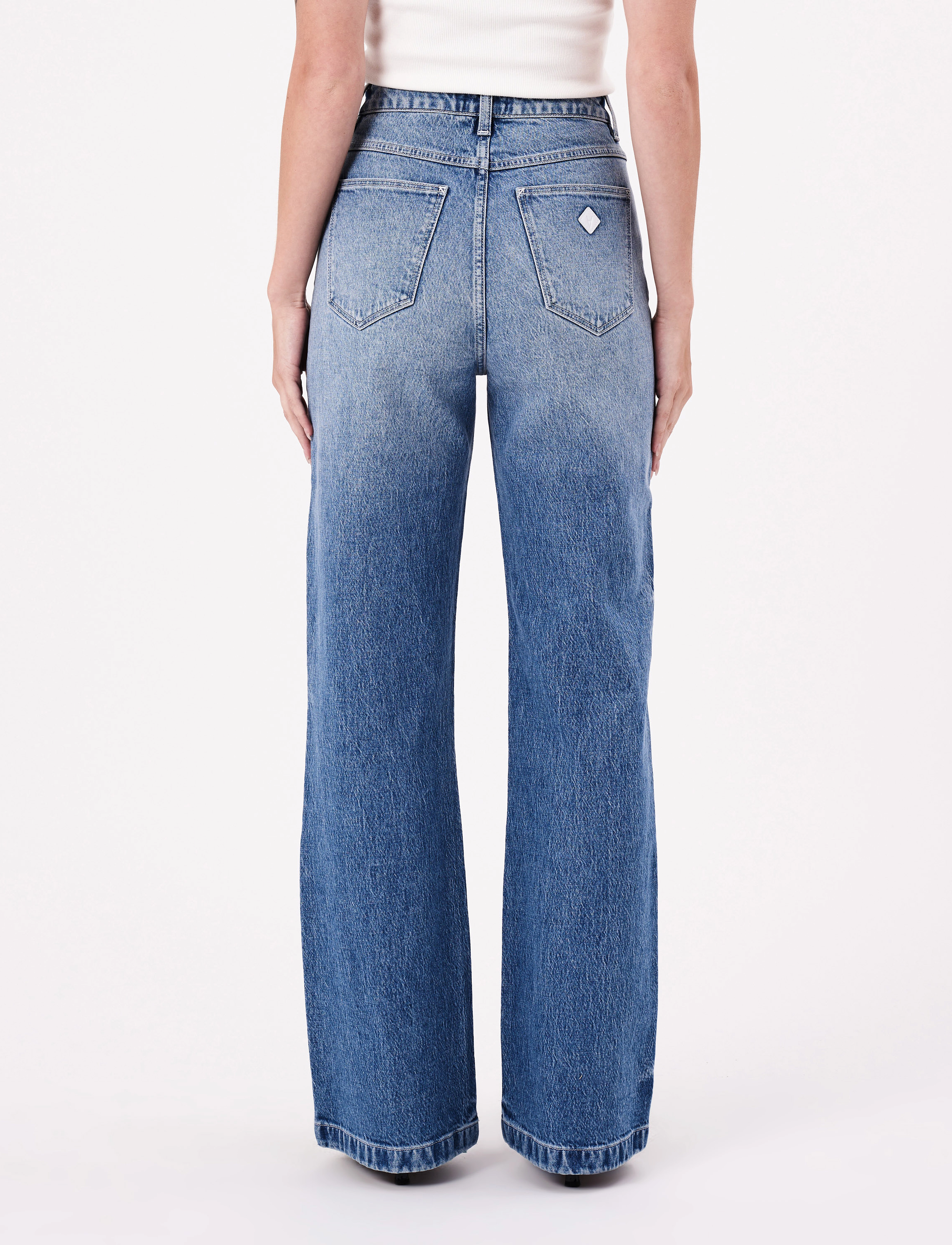 ABRAND - 94 HIGH & WIDE VESTA - platūs džinsai - blue - 4