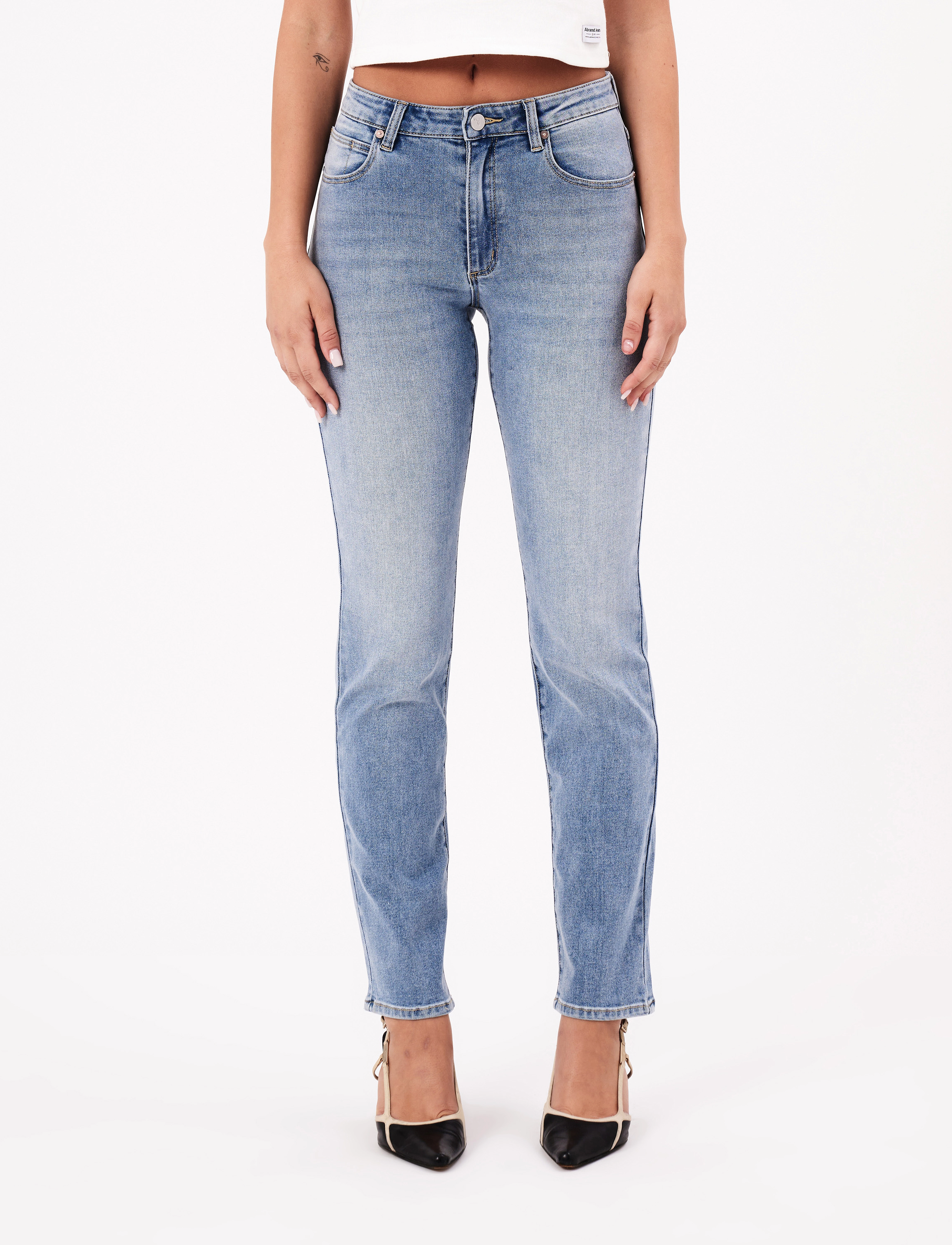 ABRAND 95 Stovepipe Aneta, 24, Blue, Jeans > Smalle, Dame