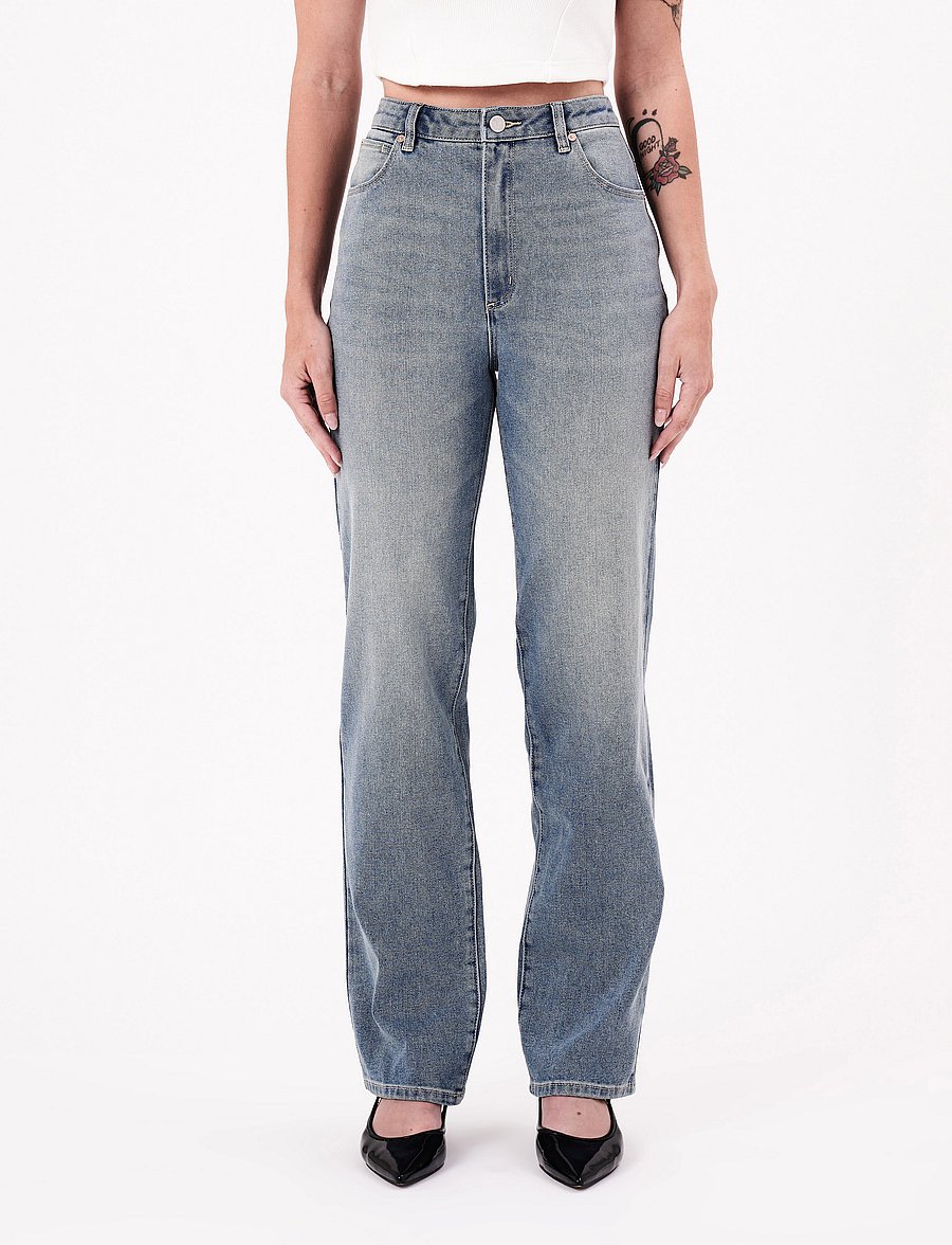 ABRAND - 94 HIGH STRAIGHT ARINA - straight jeans - blue - 0