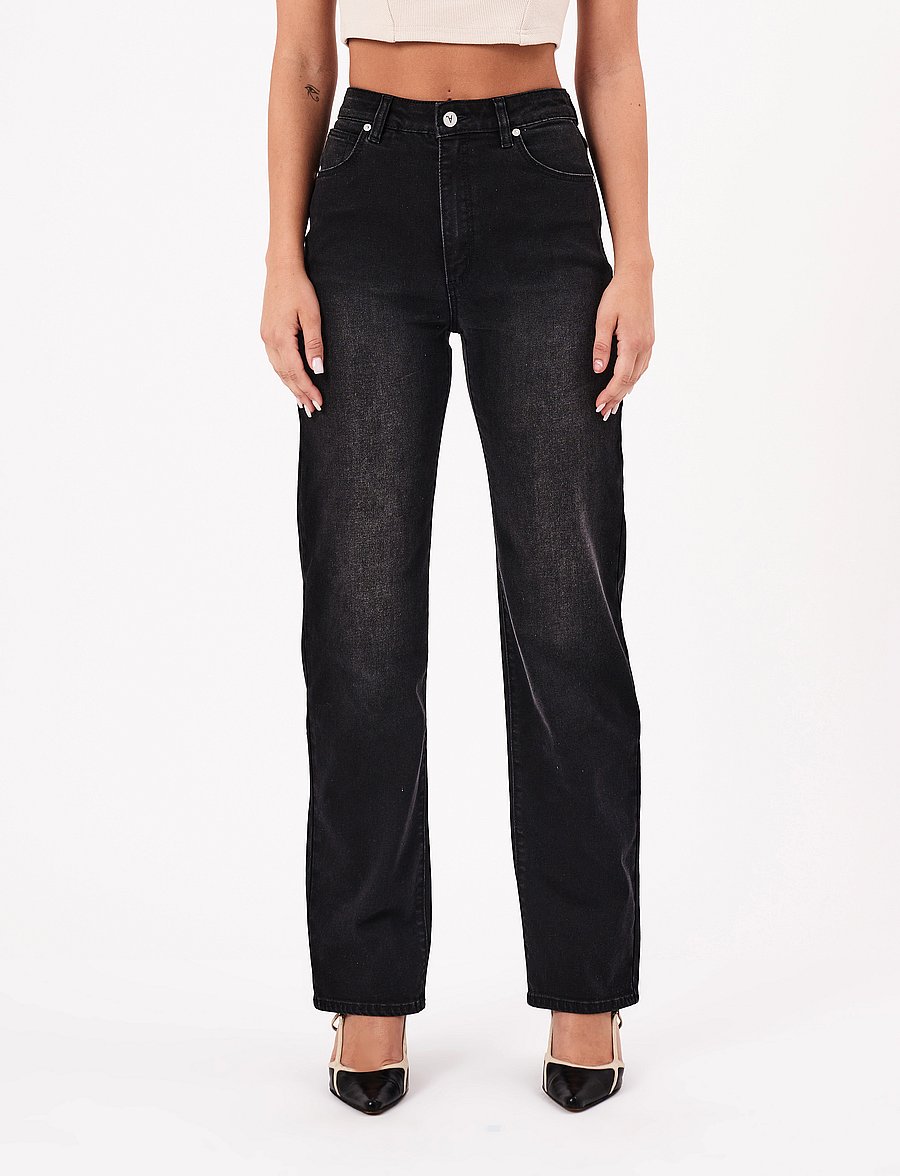 ABRAND - 94 HIGH STRAIGHT GITA - straight jeans - black - 0