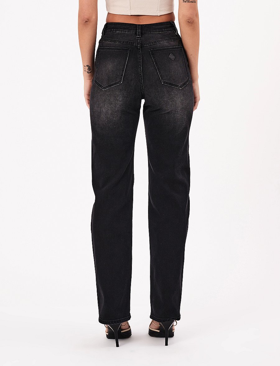 ABRAND - 94 HIGH STRAIGHT GITA - straight jeans - black - 4