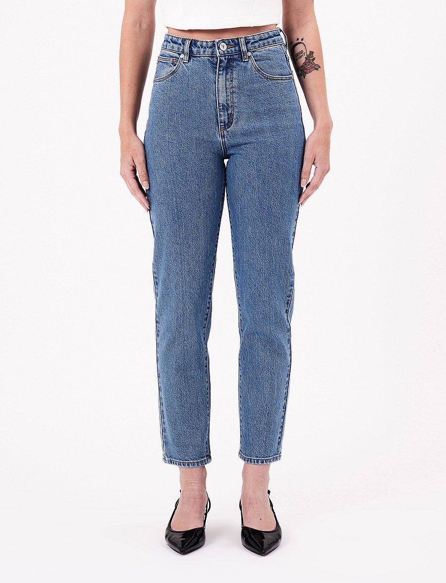ABRAND - 94 HIGH SLIM NAOMI MID VINTAGE BLUE - slim fit džinsi - blue - 0